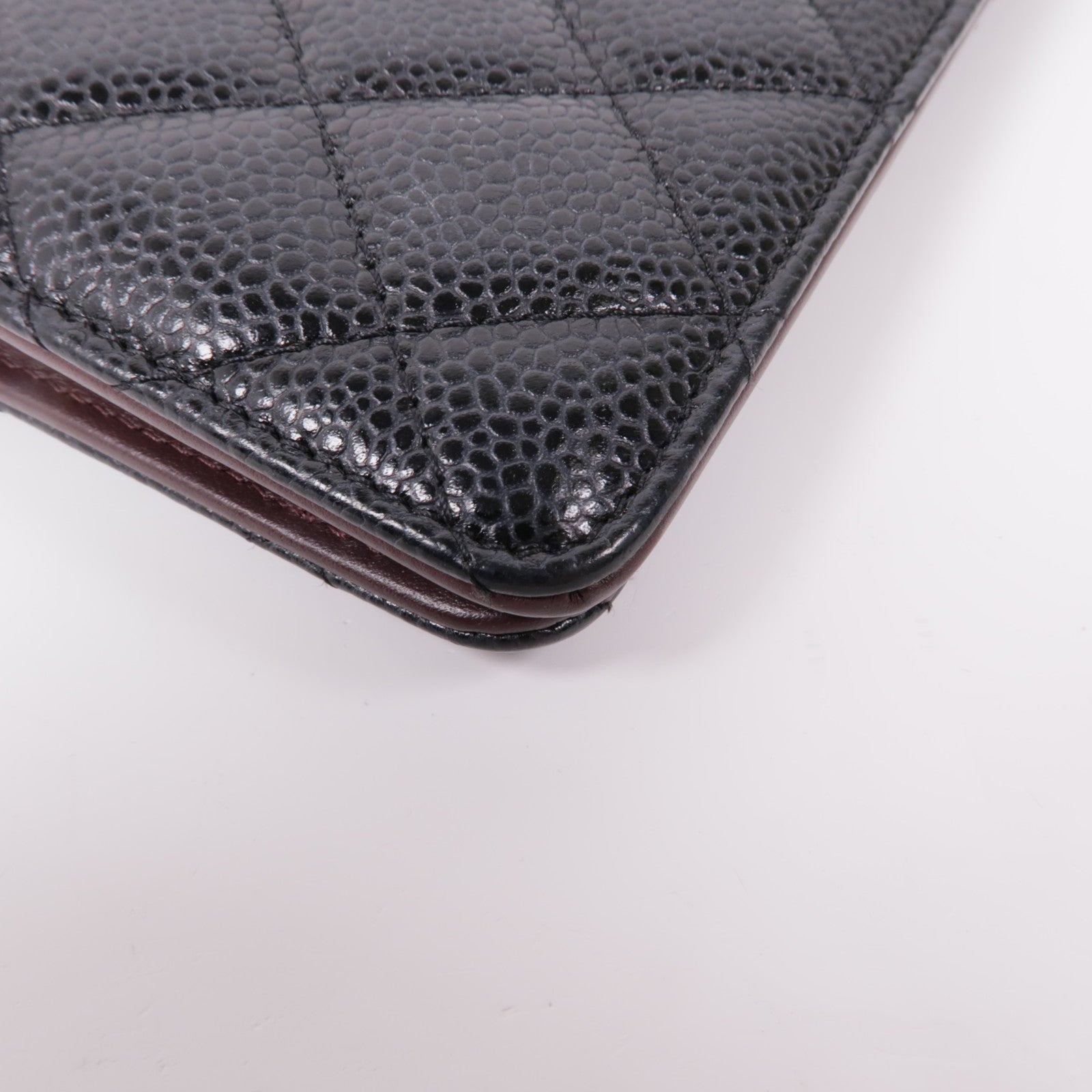 CHANEL 牛皮皮革Long Wallet銀扣長錢包