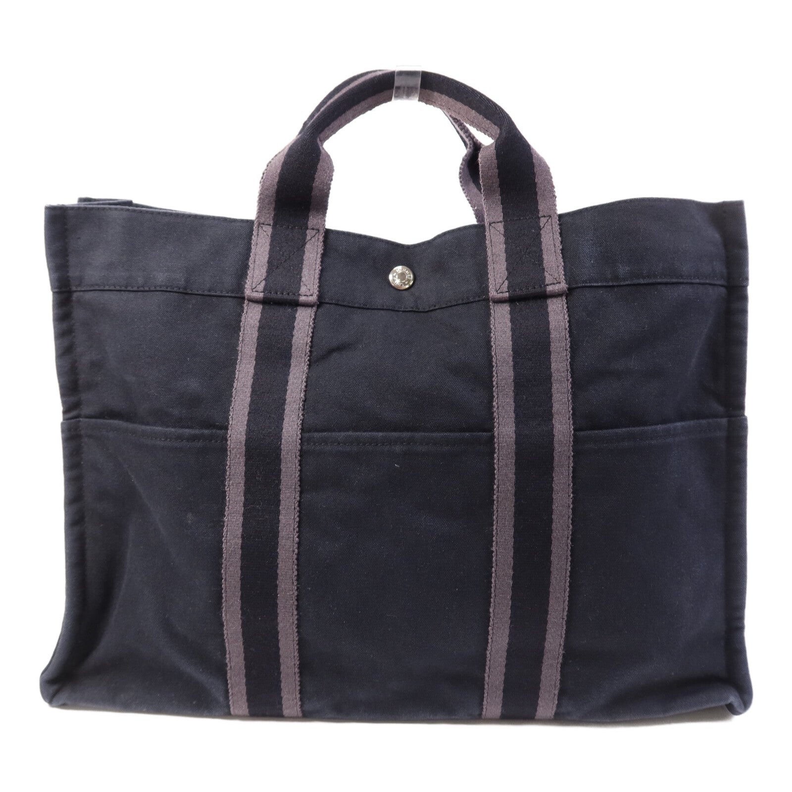 HERMES 帆布Fourre Tout Tote MM銀扣手挽袋