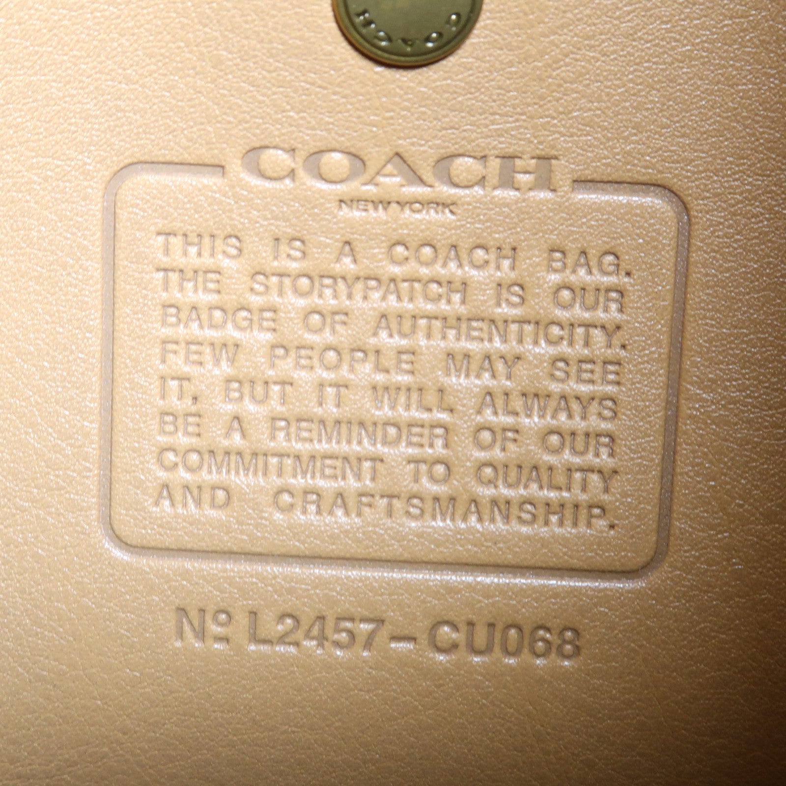 COACH 牛皮皮革Shoulder Bag金扣肩背袋