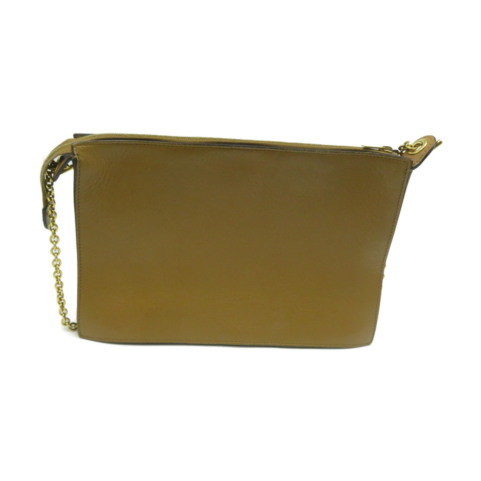 CELINE 【清倉大減價】牛皮皮革Envelope Chain Shoulder金扣鏈帶肩背袋啡色/藍色/白色