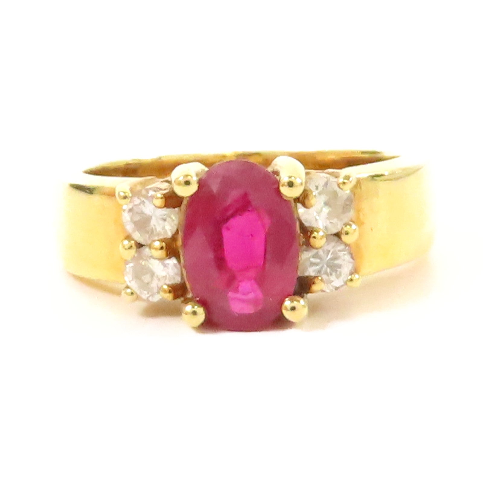 JEWELRY **【激減優惠】18K黃金Ruby Ring 0.63ct紅寶石戒指US#1.75