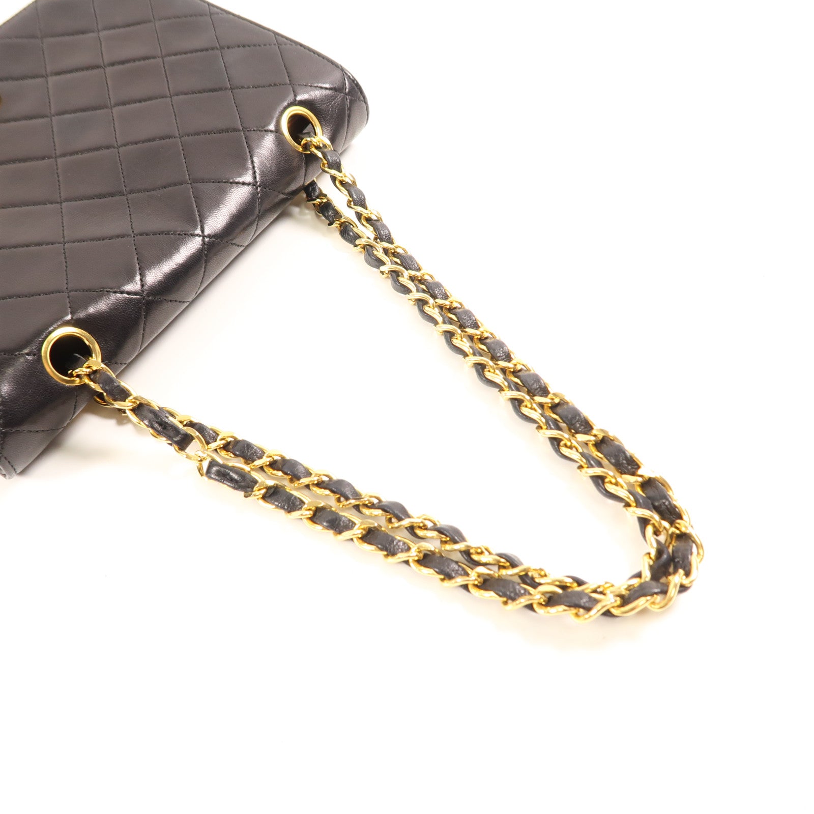 CHANEL 羊皮皮革Chain Shoulder Bag金扣鏈帶肩背袋