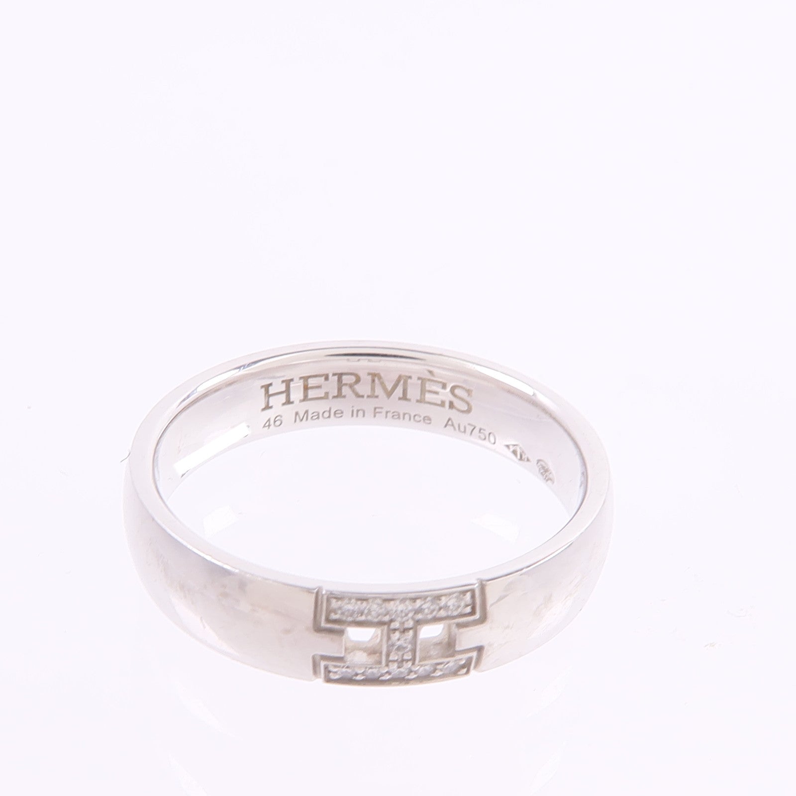 HERMES 18K白金Ever Herakles Ring鑽石戒指