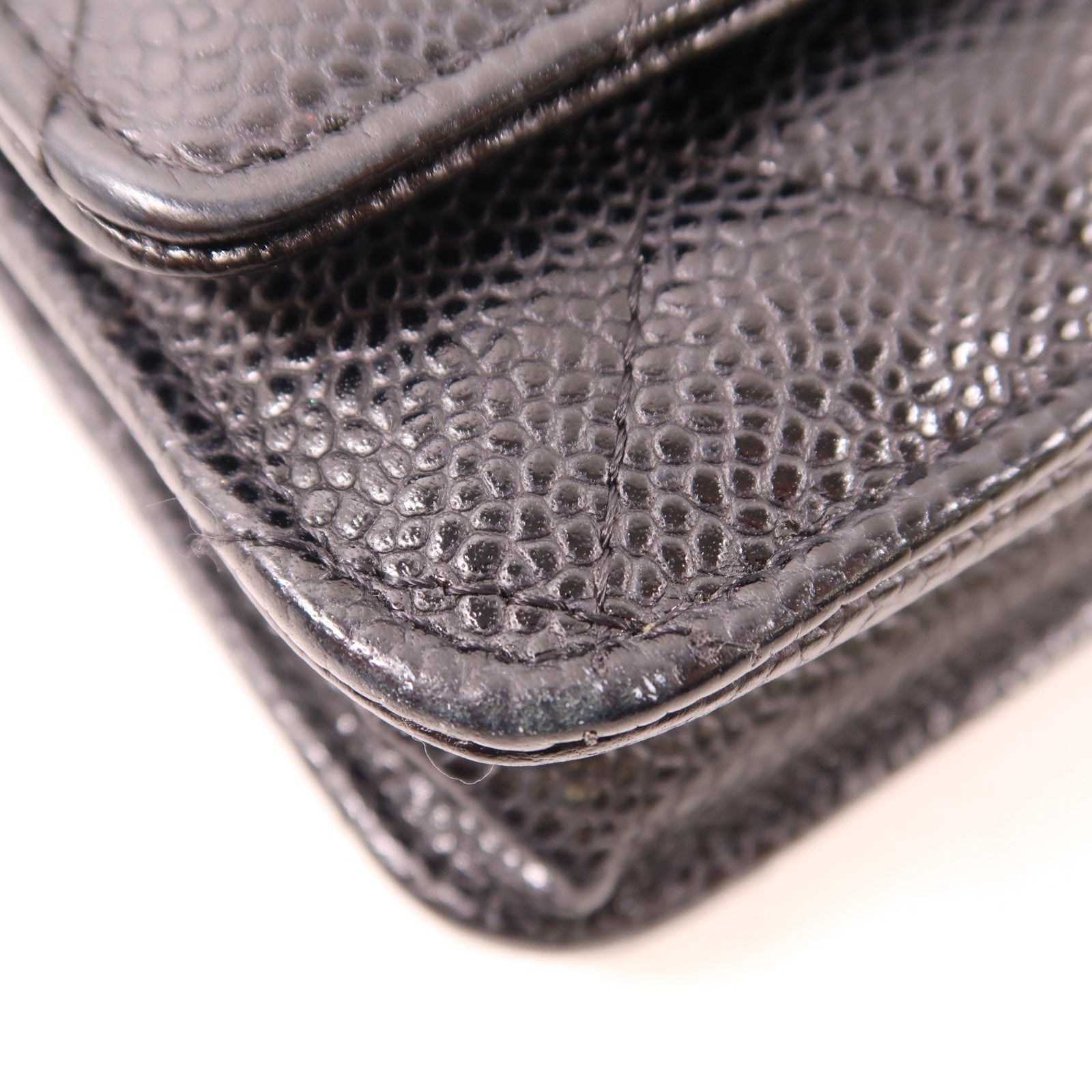 CHANEL 牛皮皮革WOC Wallet On Chain銀扣鏈帶肩背袋