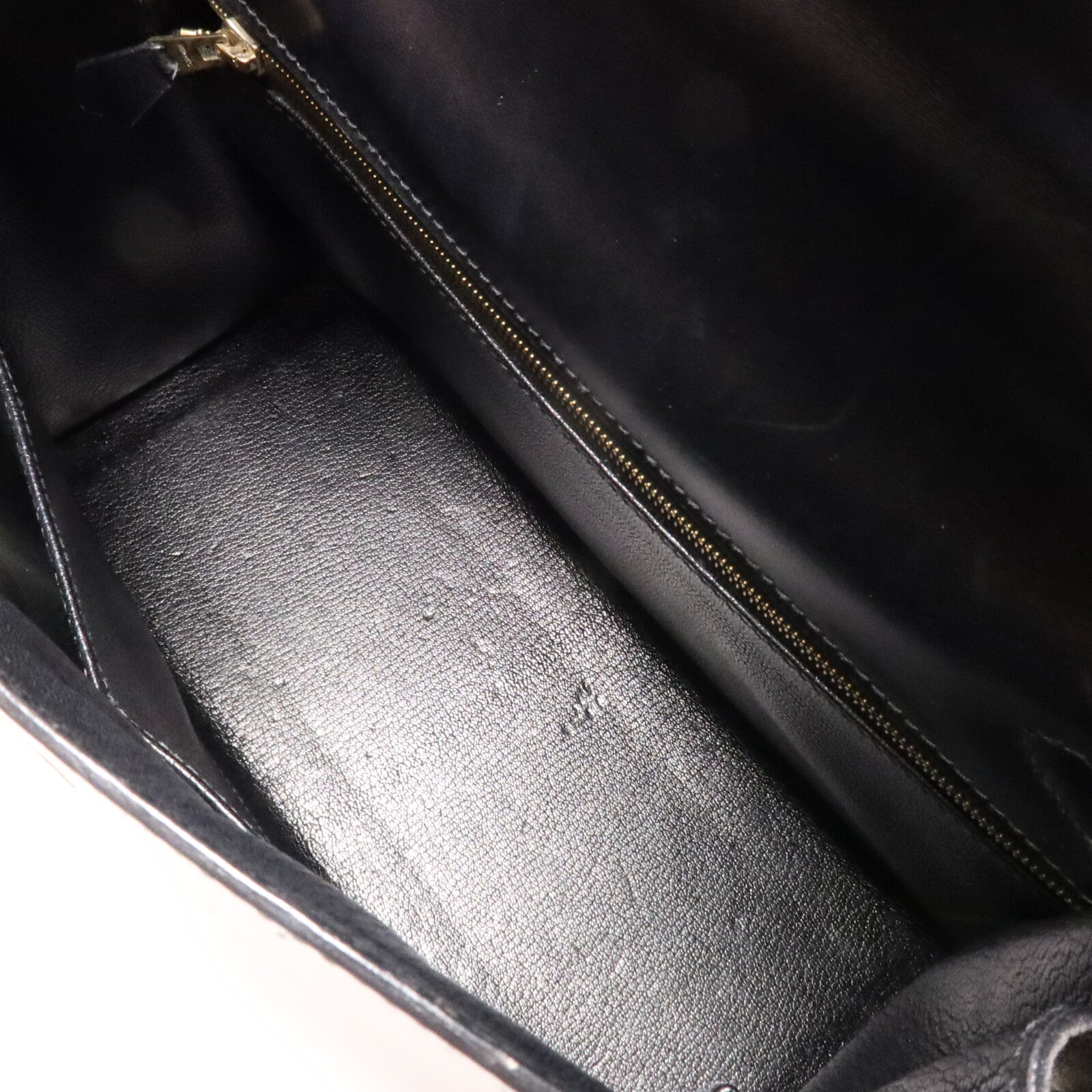 HERMES Box Calf皮革Kelly 28手挽肩背兩用袋Noir