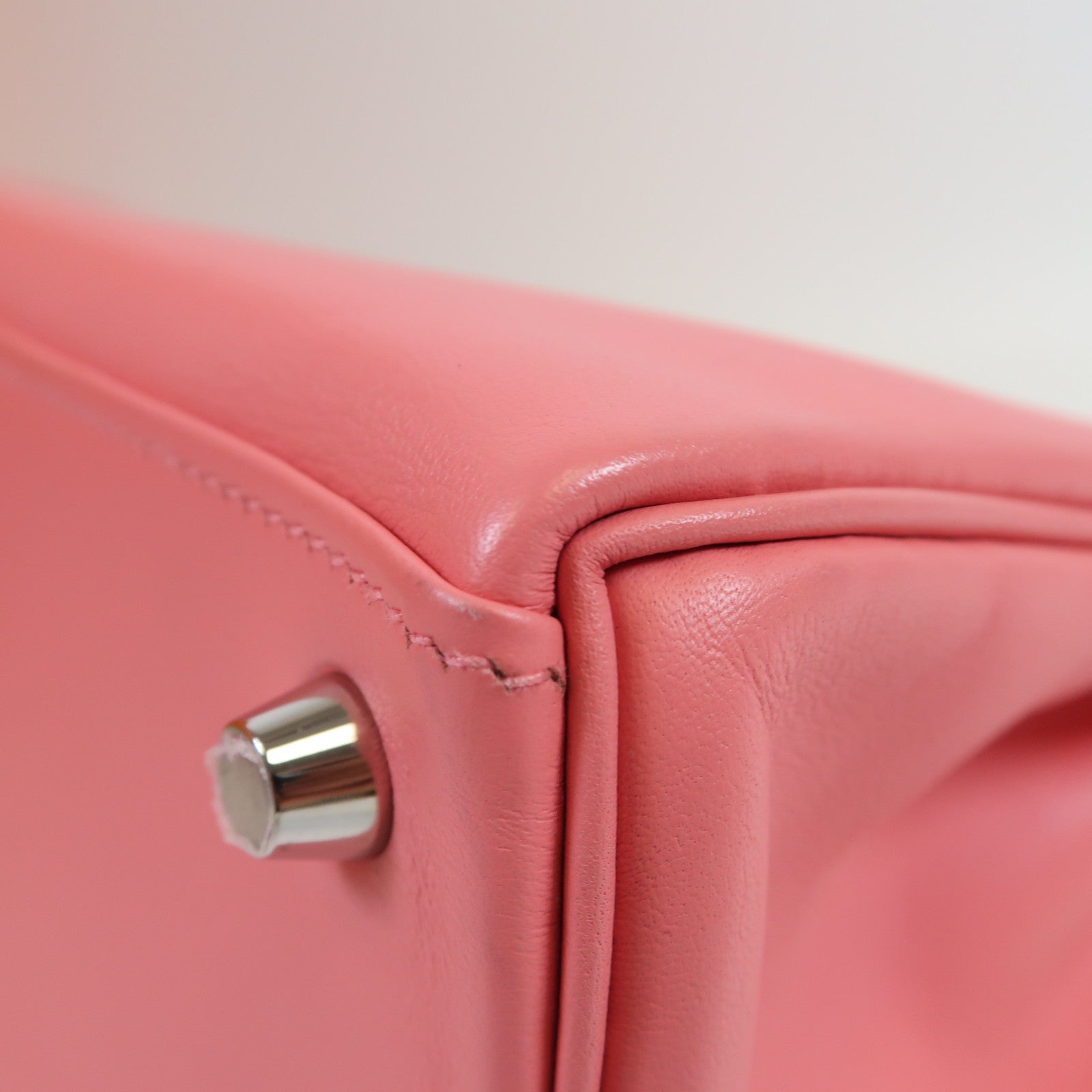 HERMES Swift皮革Kelly 25銀扣手挽肩背兩用袋Rose Ete