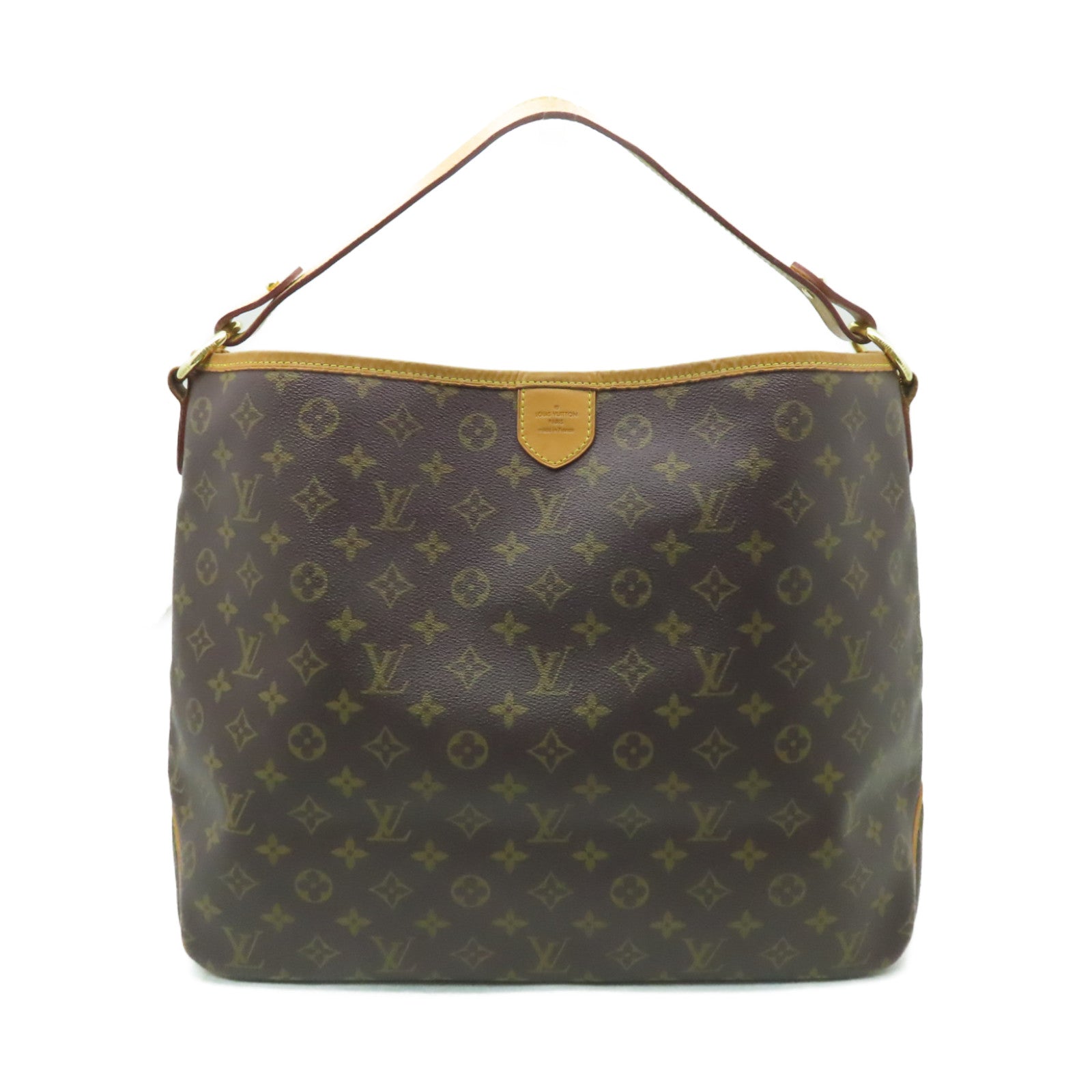 LOUIS VUITTON 【激減優惠】Monogram Delightful MM金扣肩背袋棕色