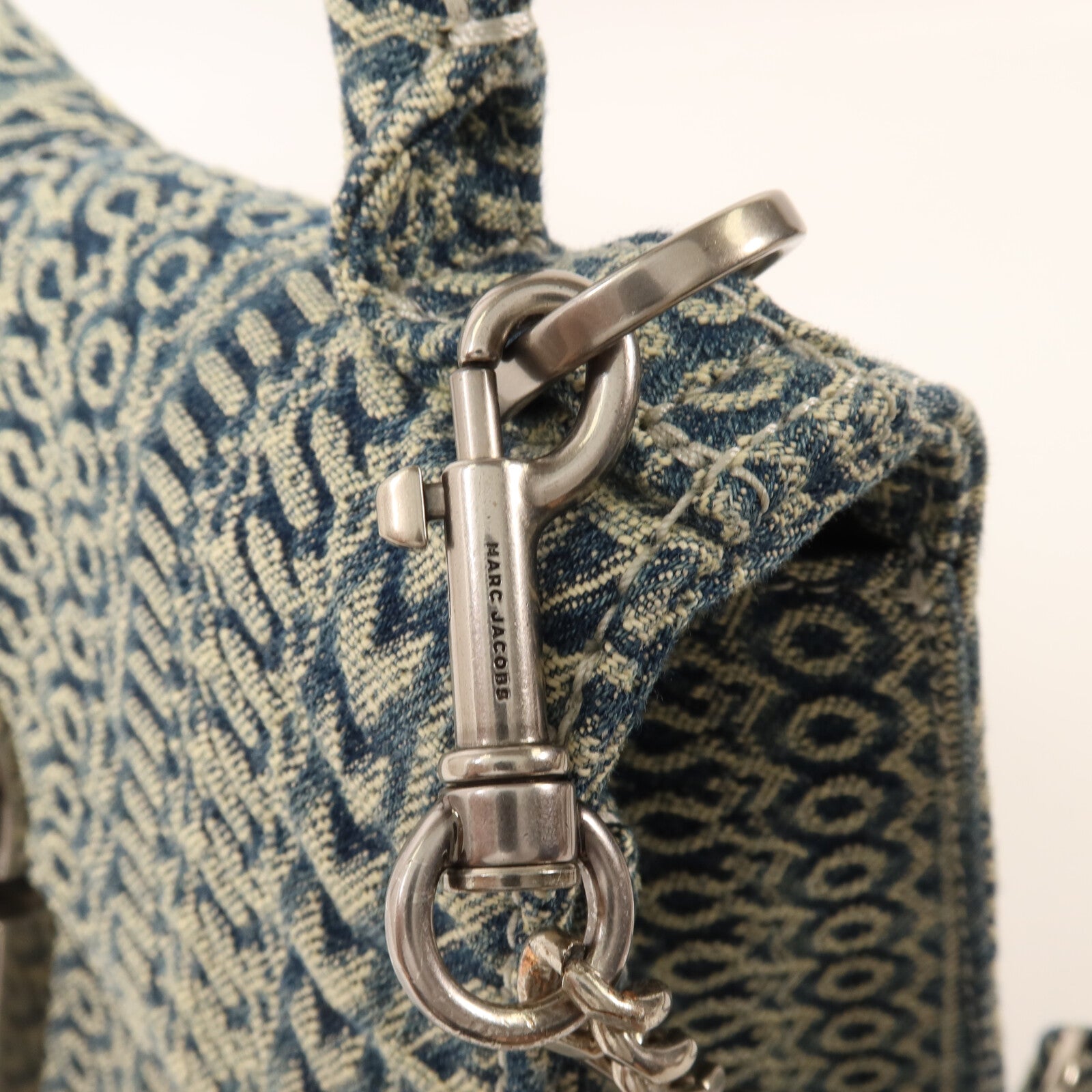 MARC JACOBS 牛仔布2 Way Shoulder鏈帶手挽肩背兩用袋