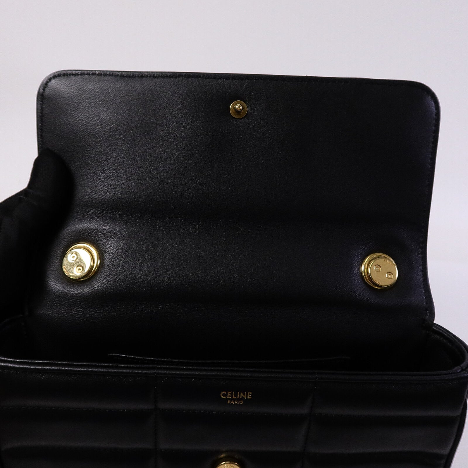 CELINE 羊皮皮革Matelasse Bag鏈帶肩背袋