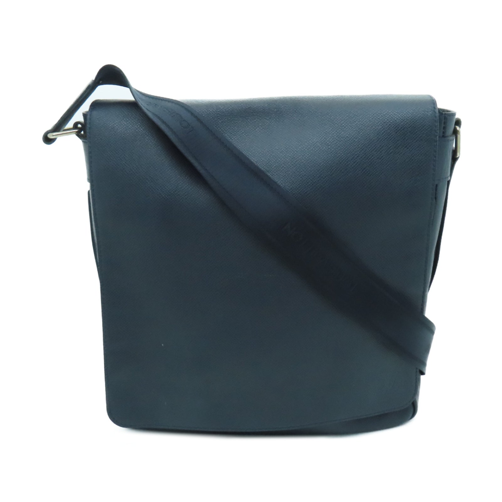 LOUIS VUITTON 【激減優惠】Taiga Roman Messenger銀扣肩背袋深藍色