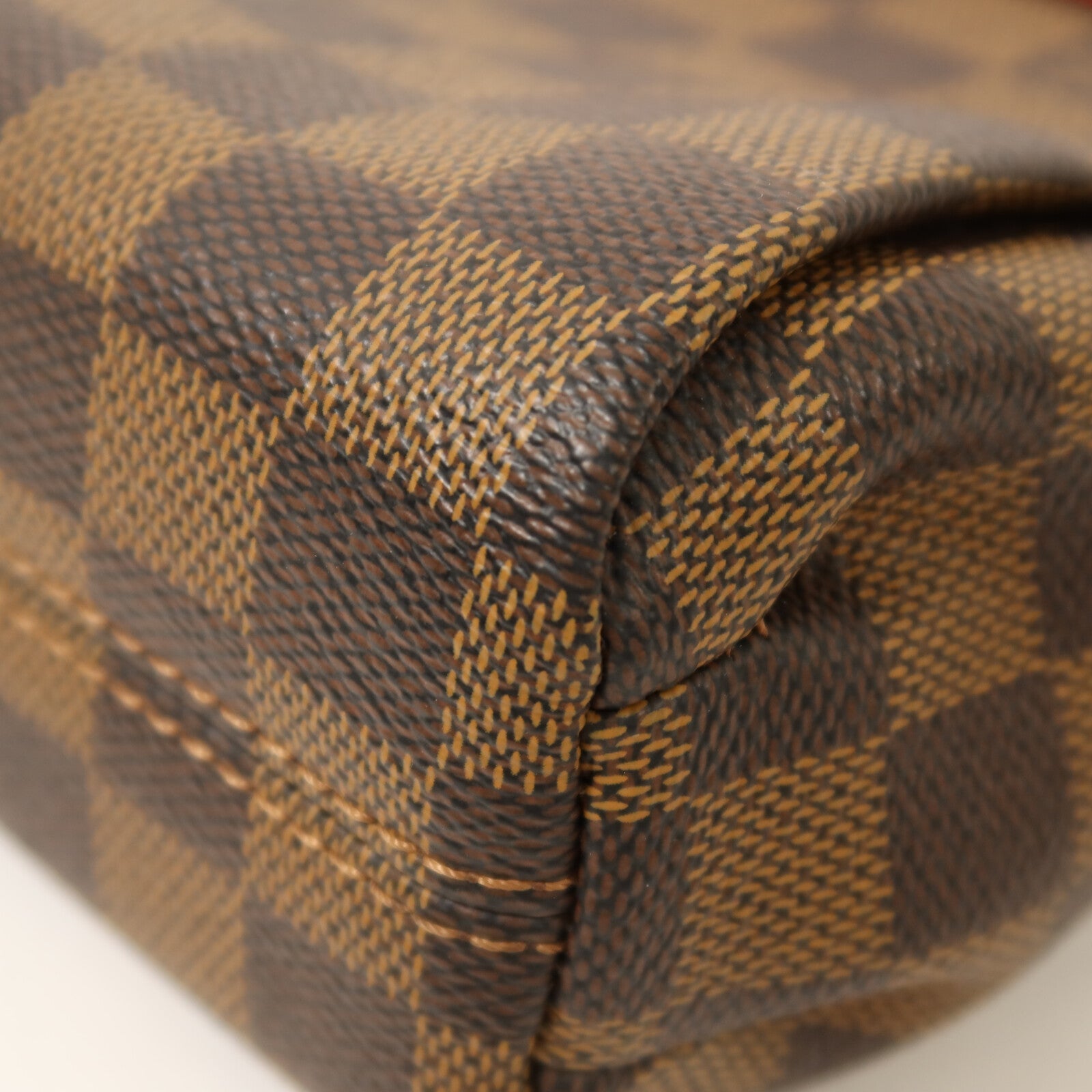 LOUIS VUITTON Damier Croisette金扣手挽肩背兩用袋