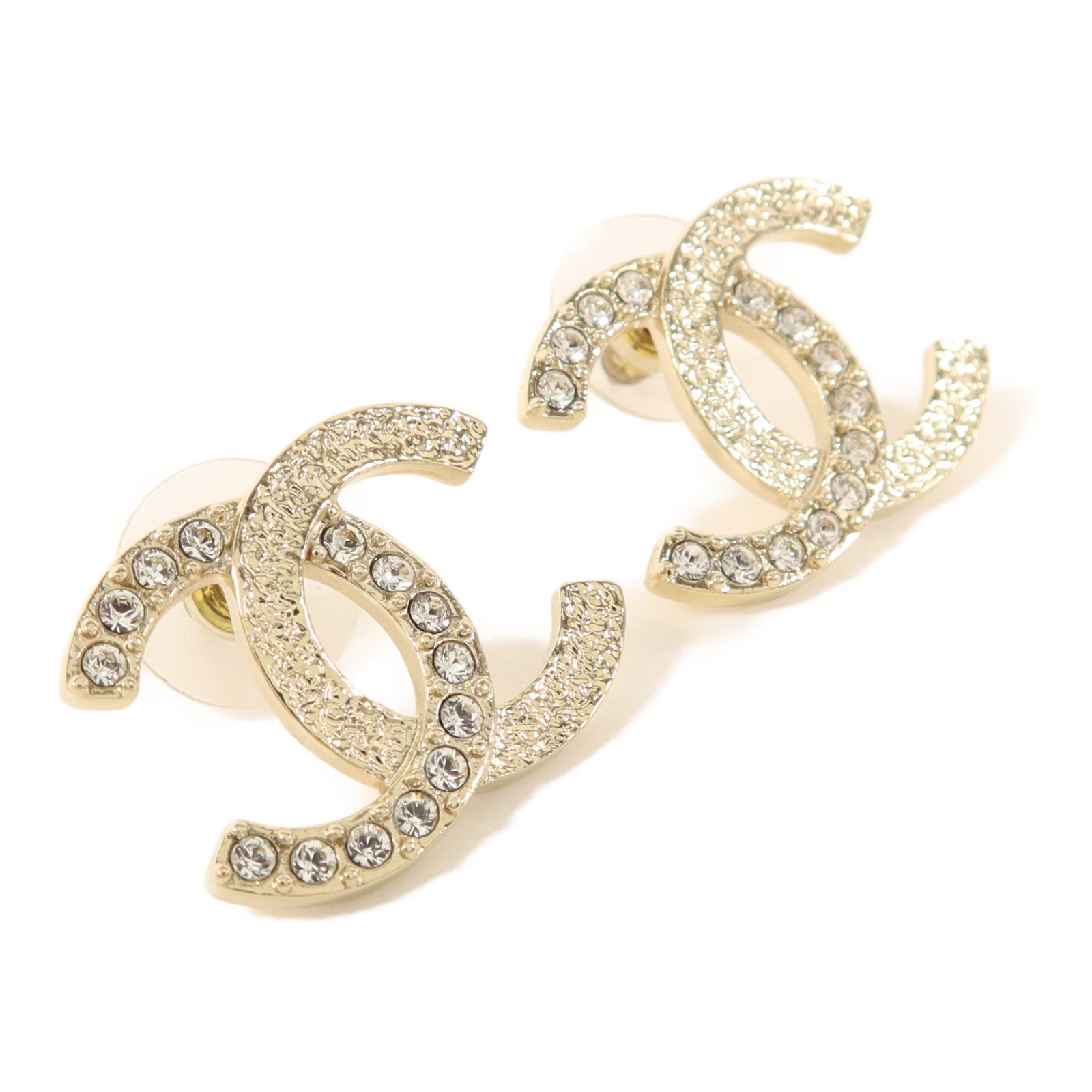 CHANEL 金屬/水晶Pierced Earring耳環
