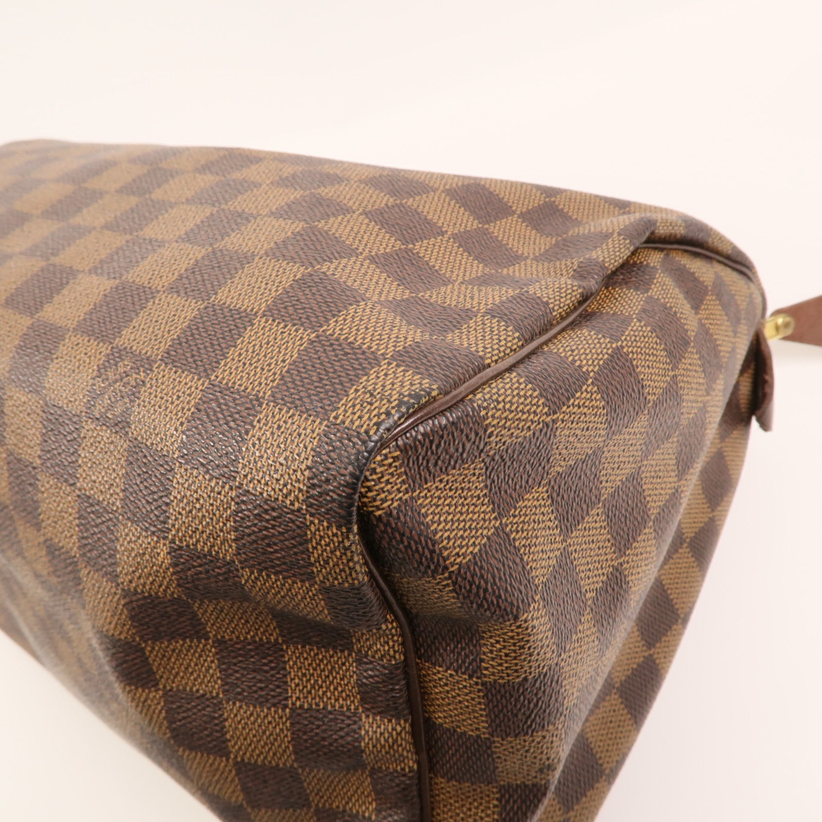 LOUIS VUITTON Damier Speedy 30金扣手挽袋
