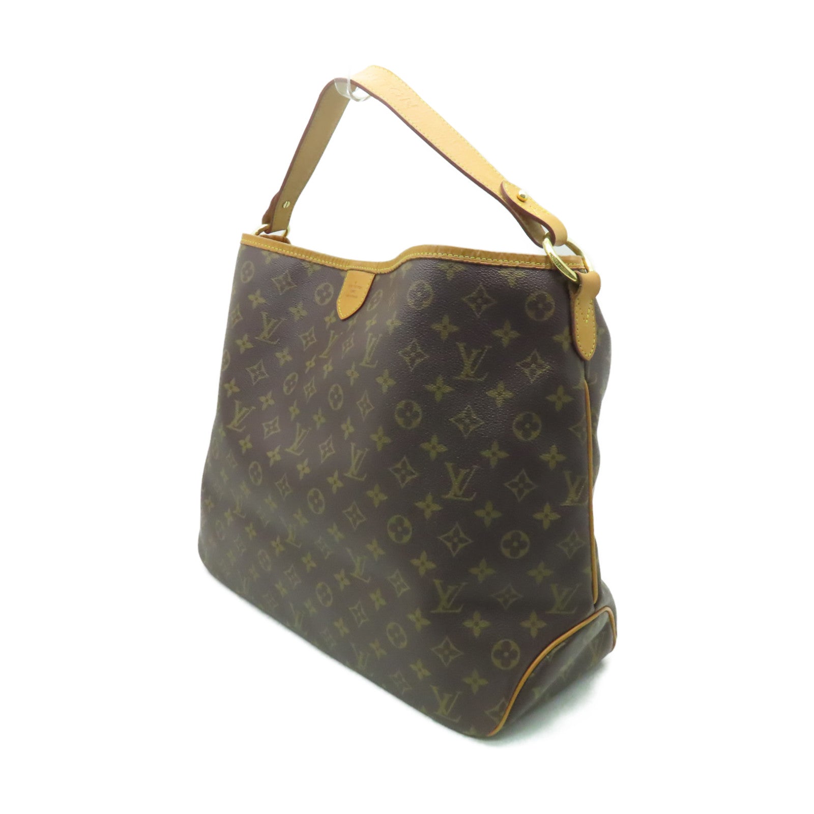 LOUIS VUITTON 【激減優惠】Monogram Delightful MM金扣肩背袋棕色