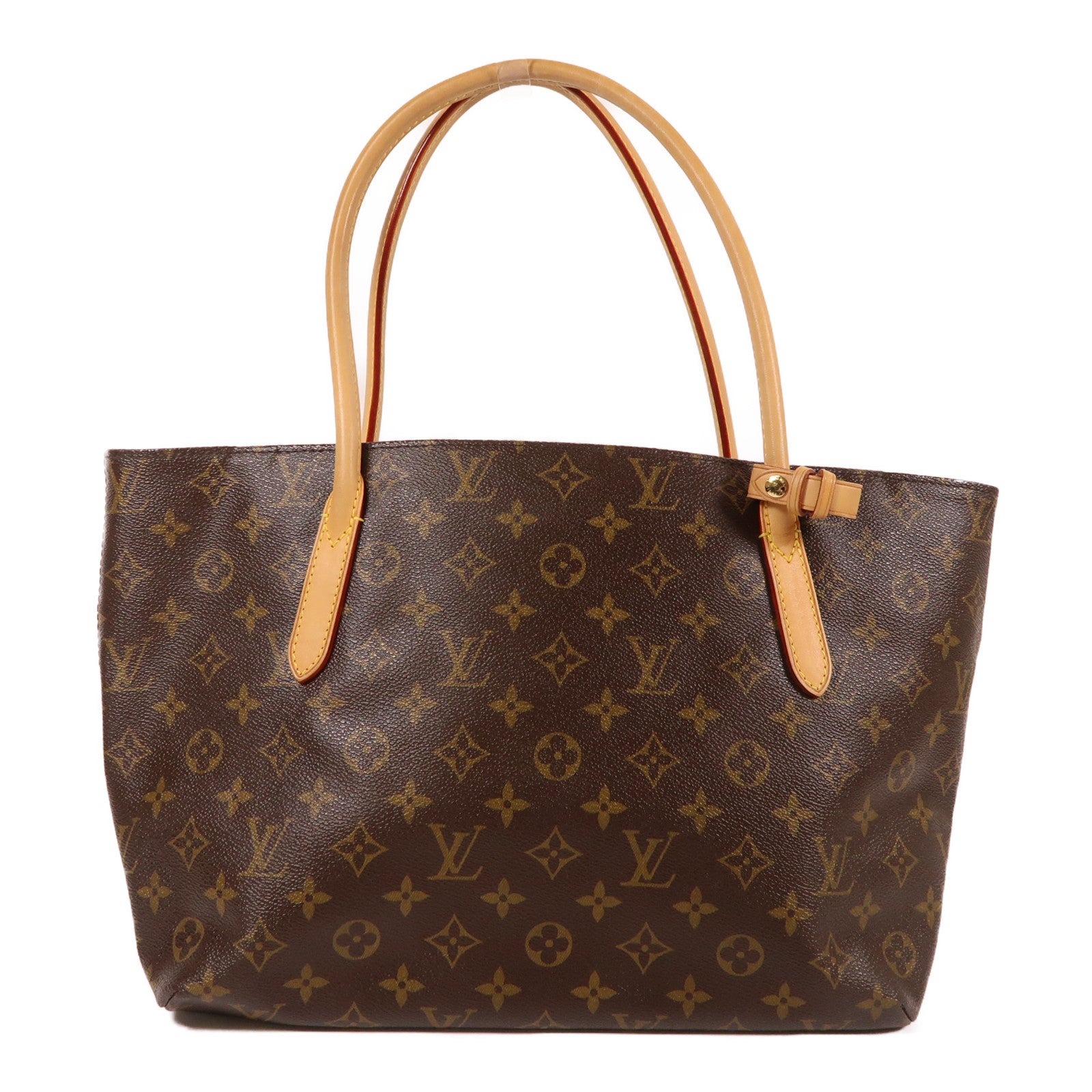 LOUIS VUITTON Monogram Raspail PM金扣手挽袋棕色
