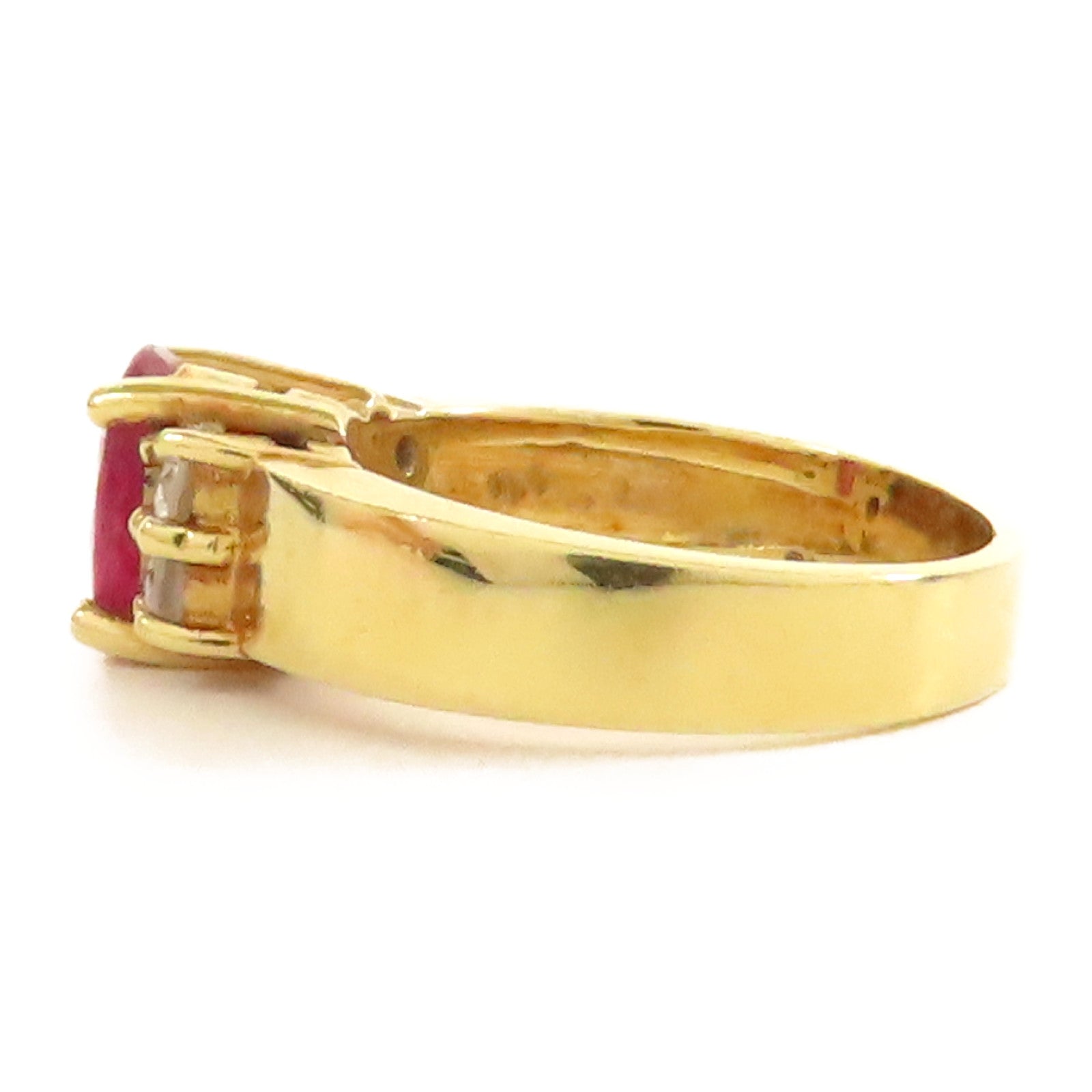 JEWELRY **【激減優惠】18K黃金Ruby Ring 0.63ct紅寶石戒指US#1.75