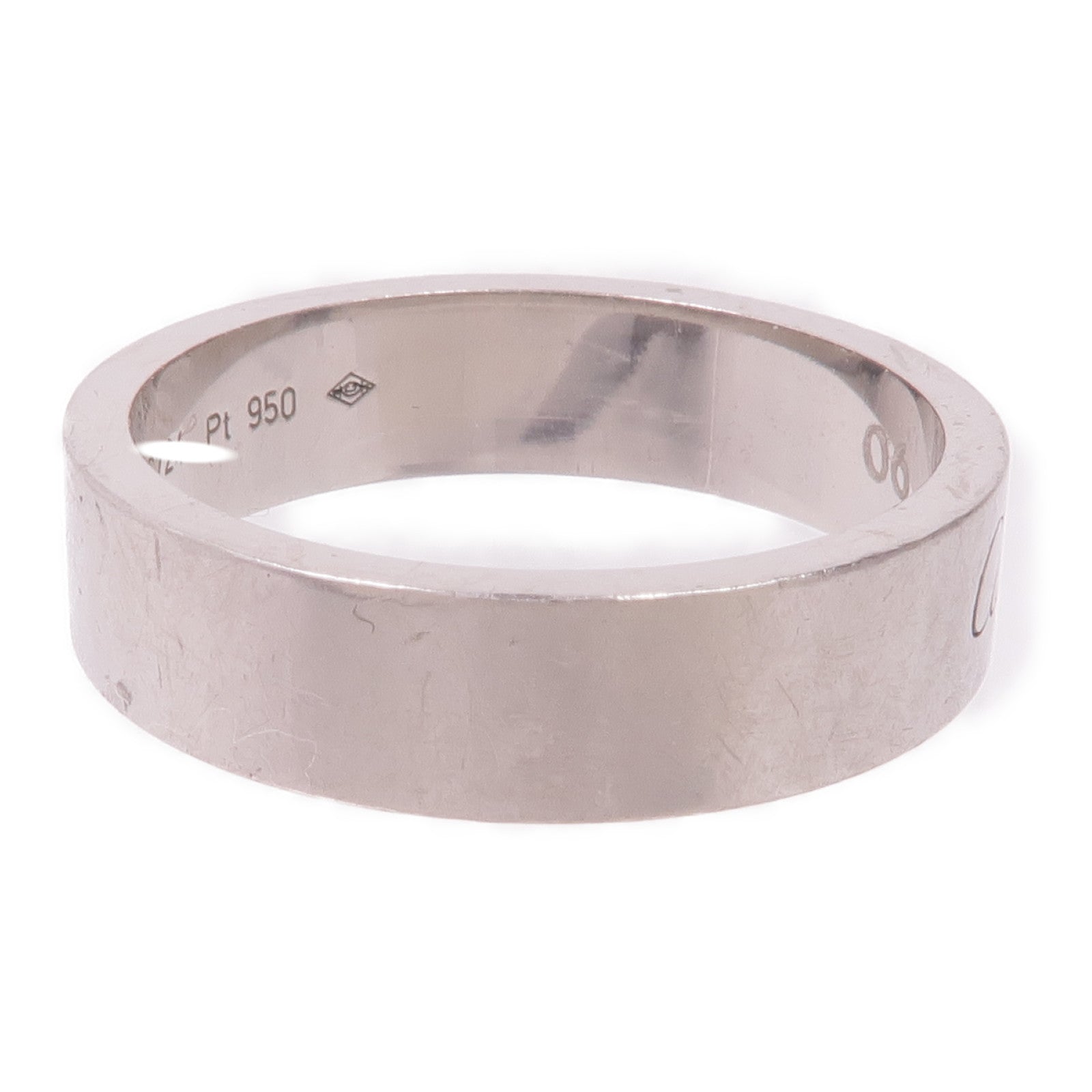 CARTIER PT950鉑金C de Cartier Wedding Band戒指Cartier#57/US#8