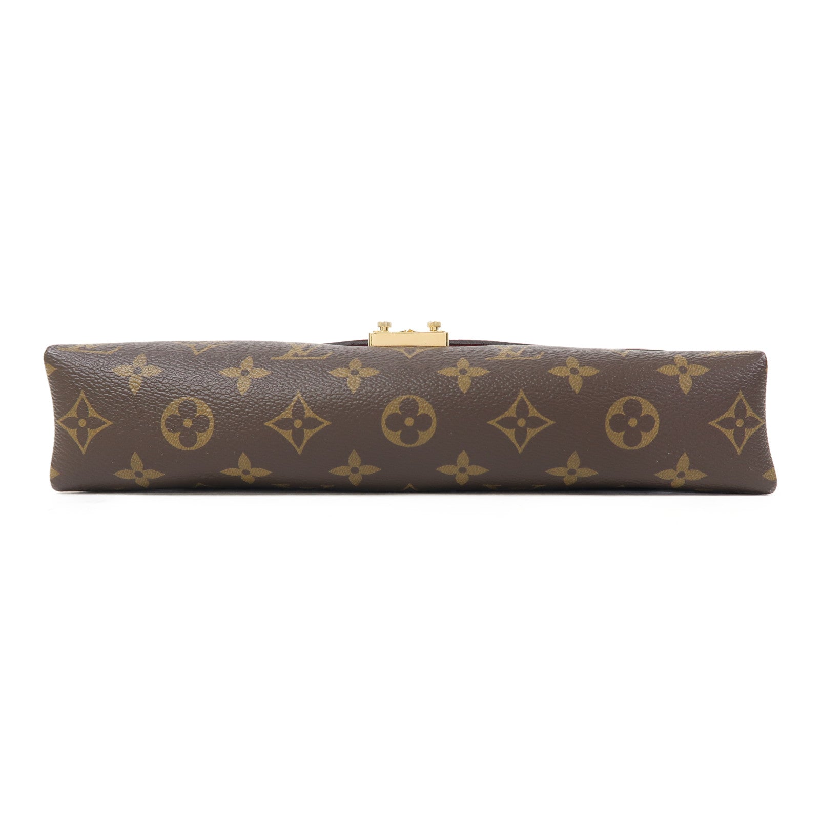 LOUIS VUITTON Monogram Pallas Chain Bag金扣鏈帶肩背袋紅色/啡色