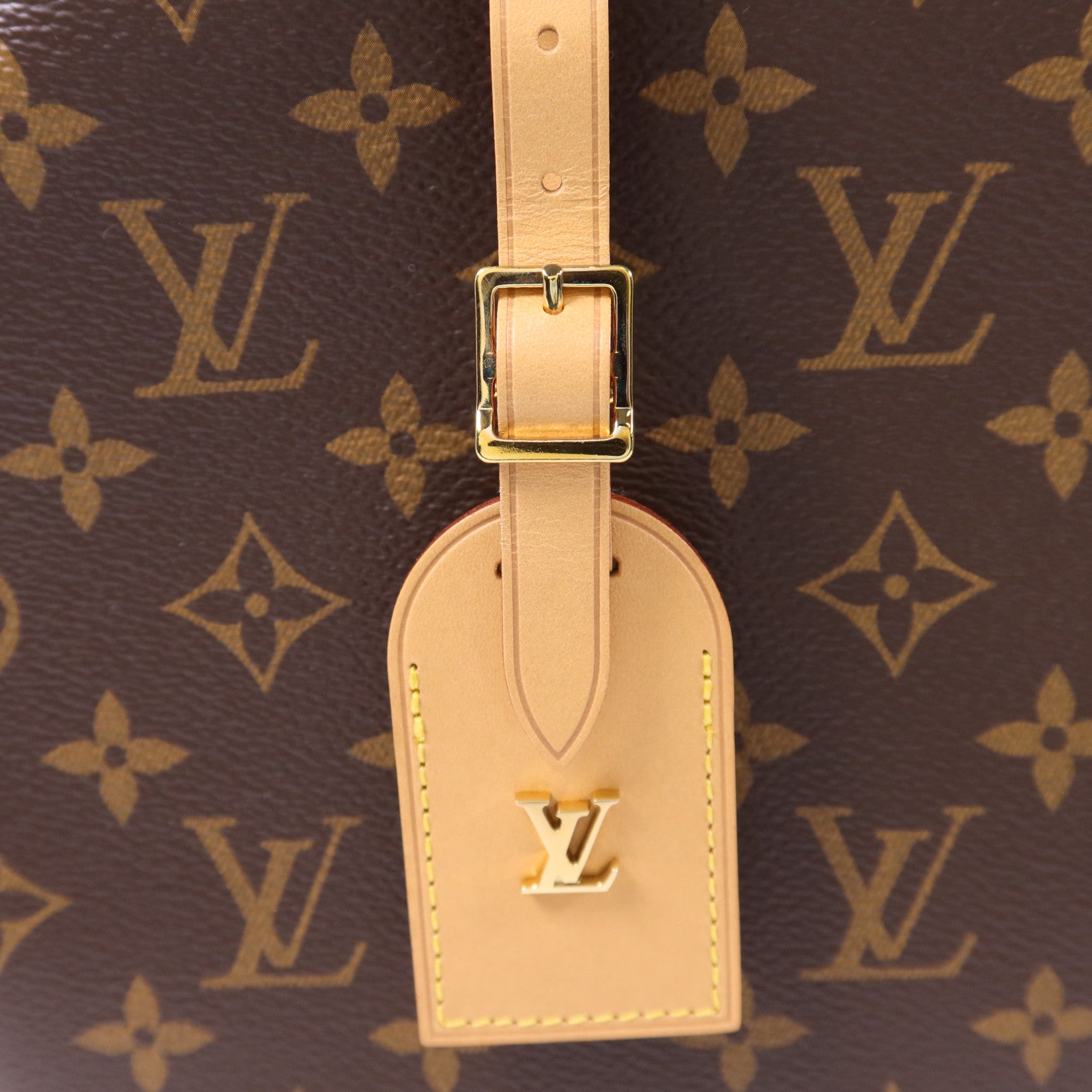 LOUIS VUITTON Monogram Boite Chapeau Souple金扣肩背袋棕色