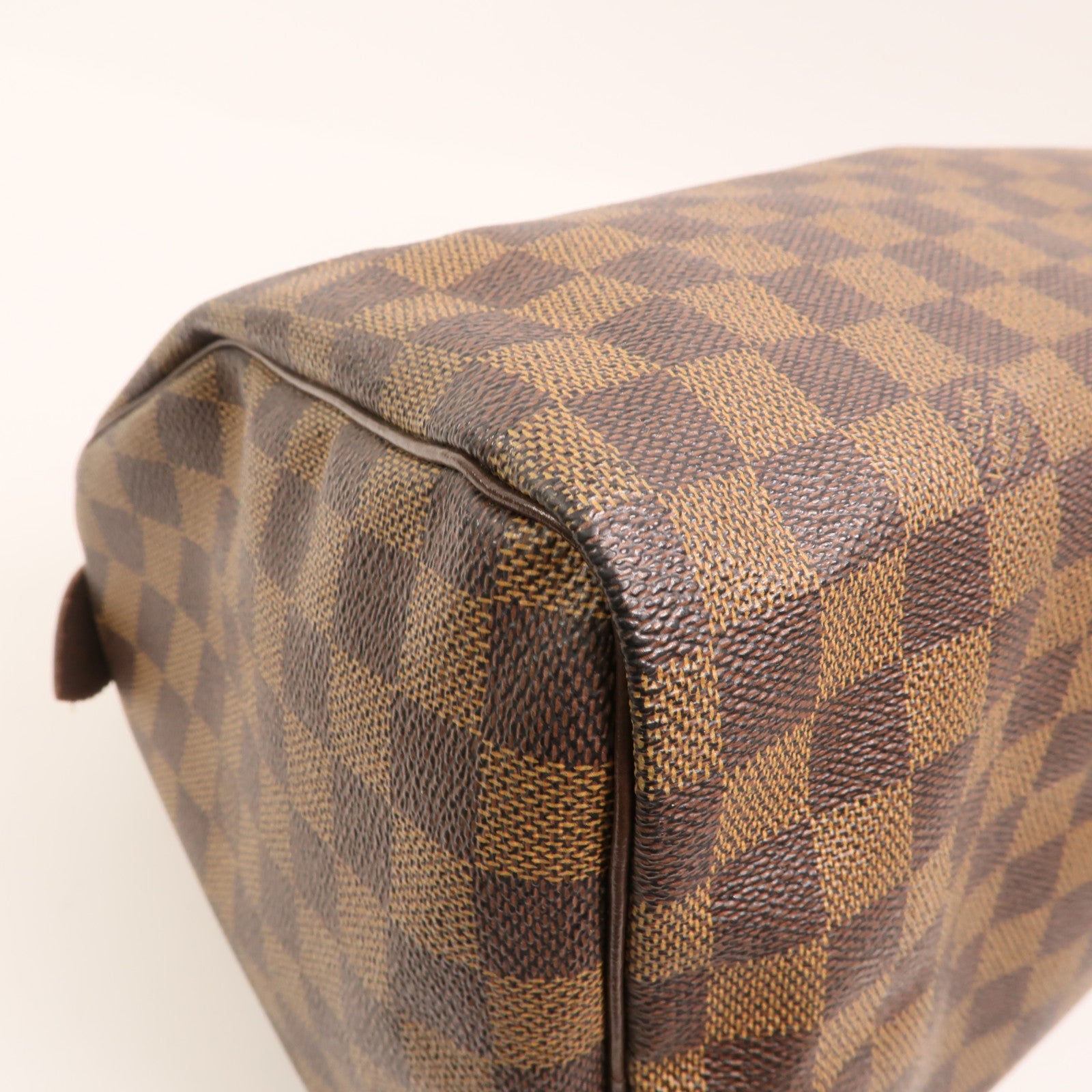 LOUIS VUITTON Damier Speedy 30金扣手挽袋