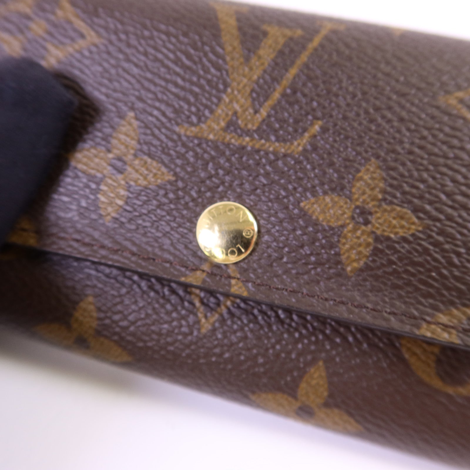 LOUIS VUITTON Monogram 6 Key Holder金扣鎖匙包棕色
