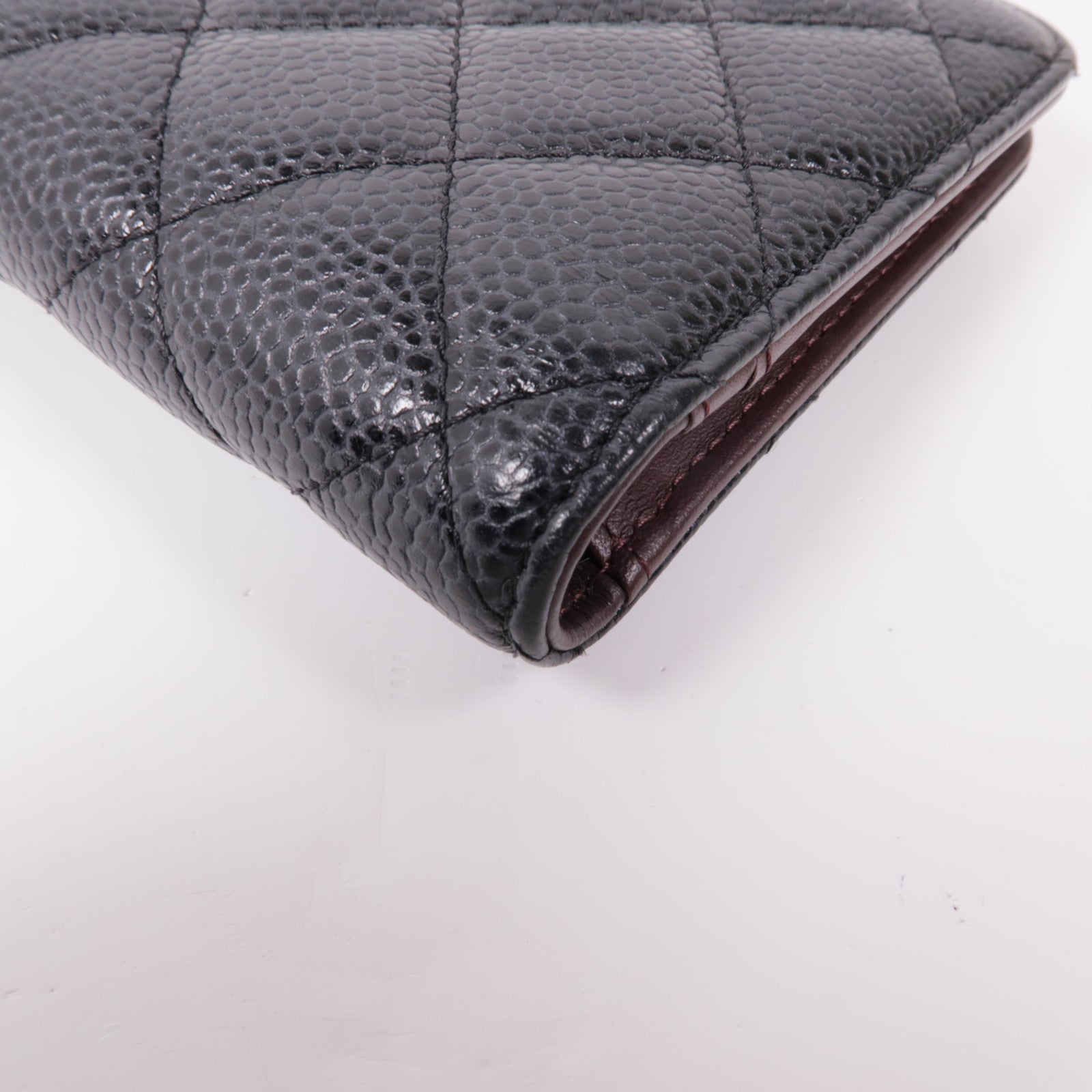 CHANEL 牛皮皮革Long Wallet銀扣長錢包