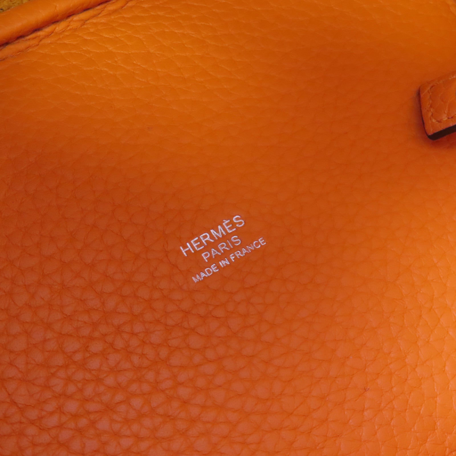 HERMES 【清倉大減價】Clemence皮革Picotin PM Tote Bag銀扣手挽袋橙色