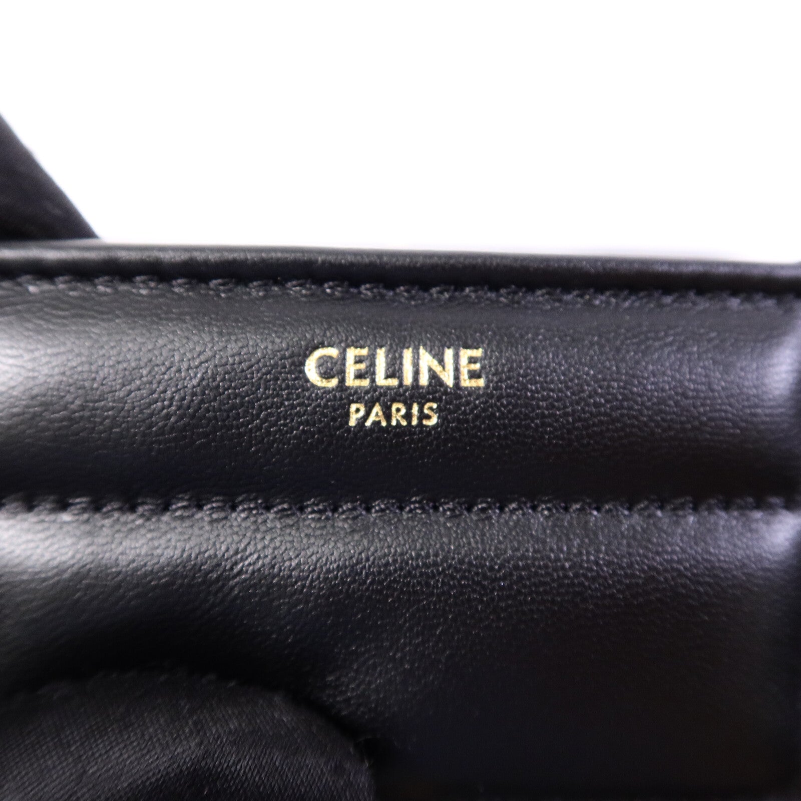 CELINE 羊皮皮革Matelasse Bag鏈帶肩背袋
