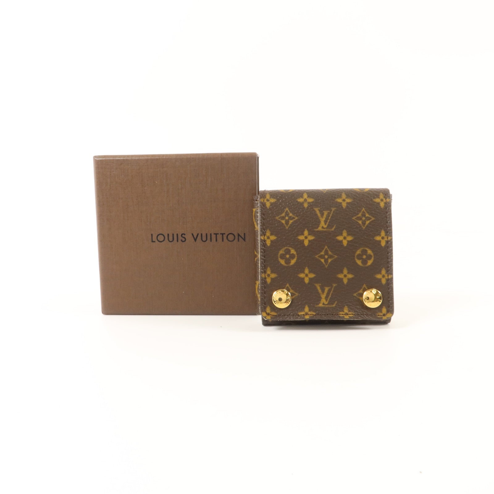 LOUIS VUITTON Monogram Folding Jewelry Case金扣折疊式珠寶袋