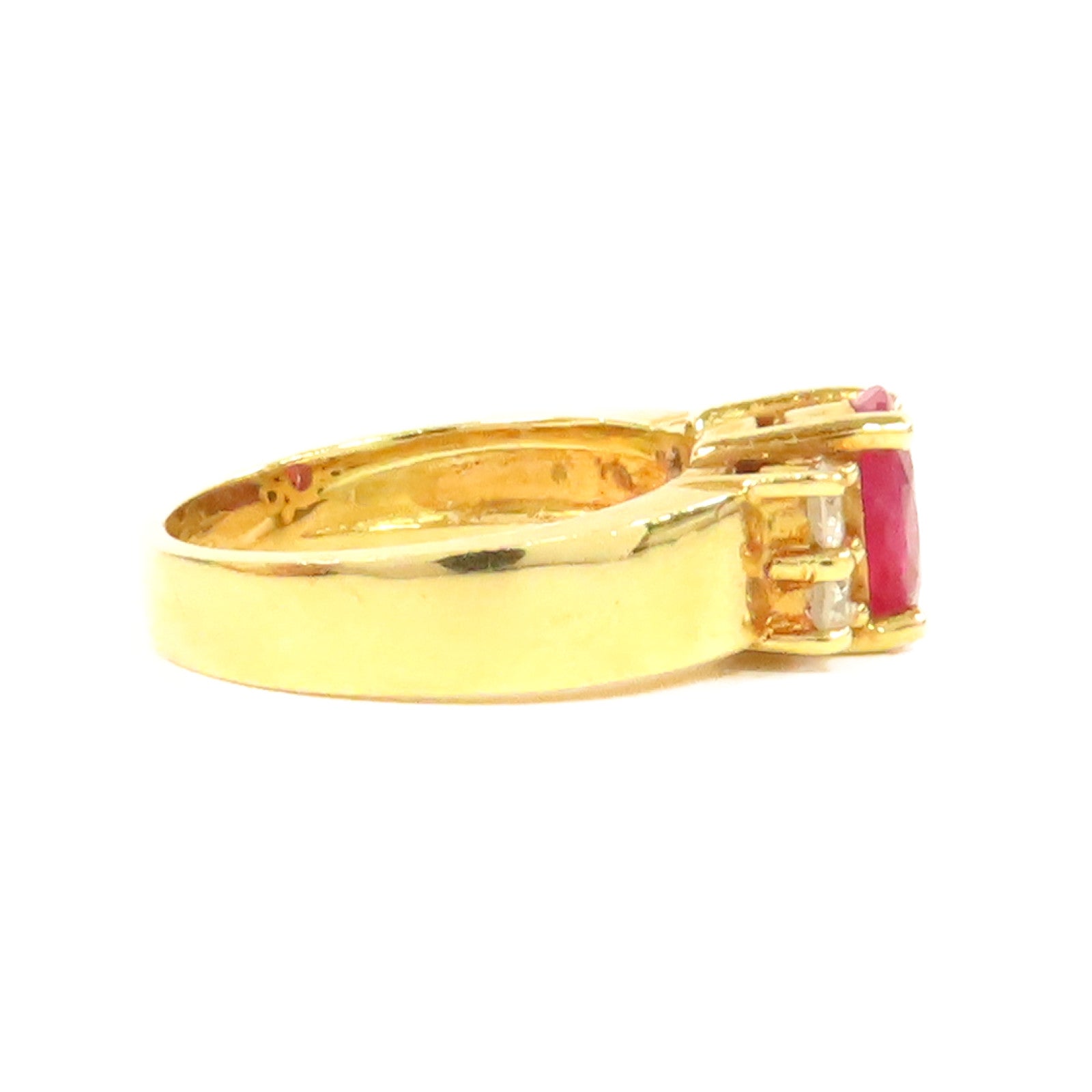 JEWELRY **【激減優惠】18K黃金Ruby Ring 0.63ct紅寶石戒指US#1.75