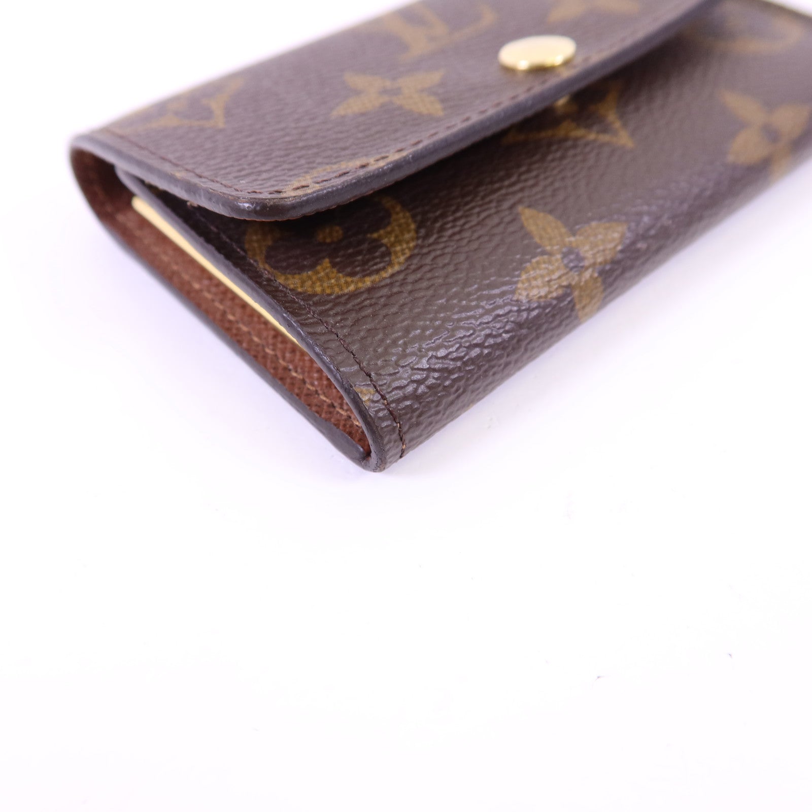 LOUIS VUITTON Monogram 6 Key Holder金扣鎖匙包棕色