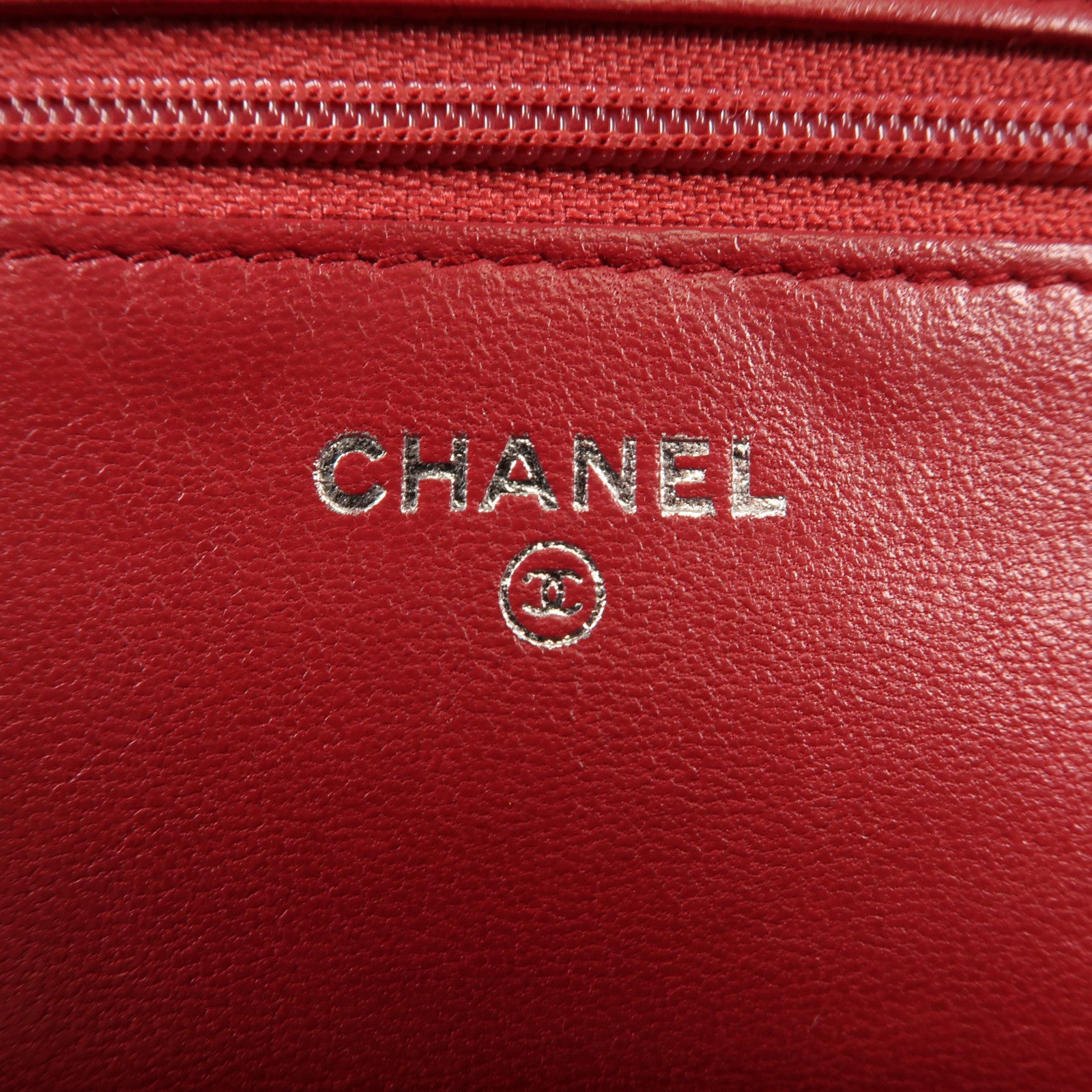 CHANEL 【激減優惠】羊皮皮革WOC Wallet On Chain銀扣鏈帶肩背袋