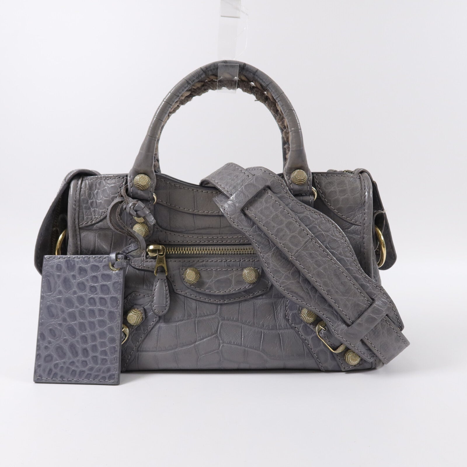 BALENCIAGA 牛皮皮革Giant Mini City肩背袋