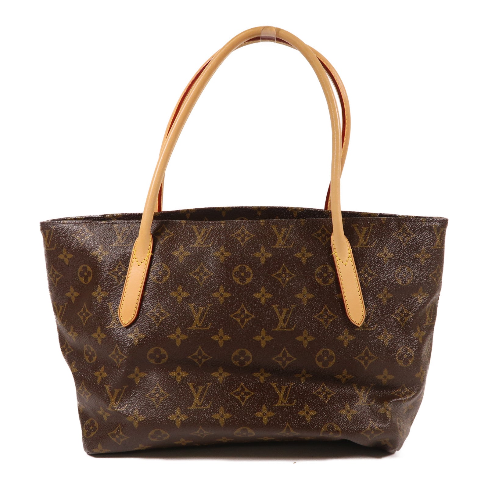 LOUIS VUITTON Monogram Raspail PM金扣手挽袋棕色