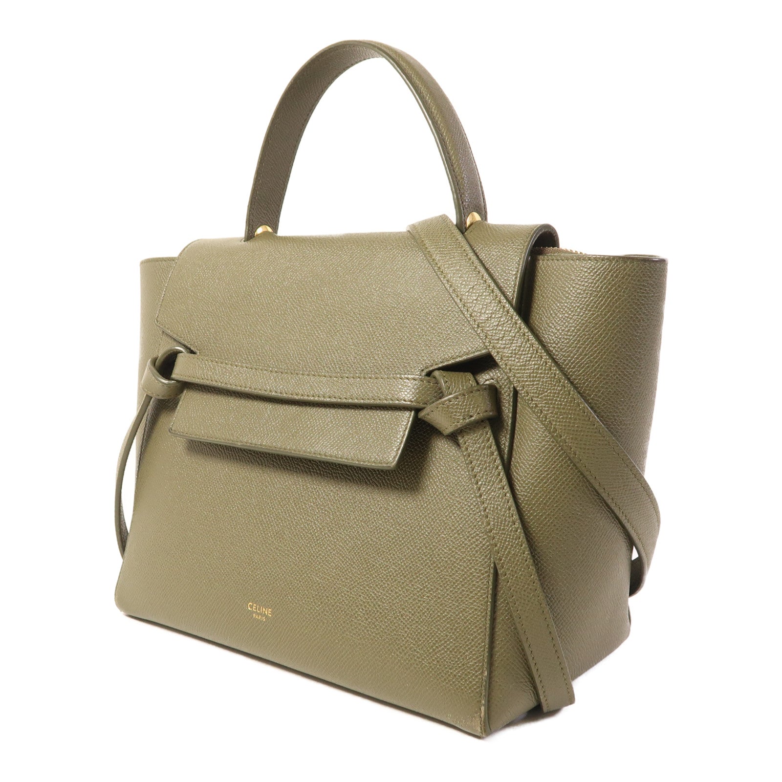 CELINE 牛皮皮革Micro Belt Bag金扣手挽肩背兩用袋