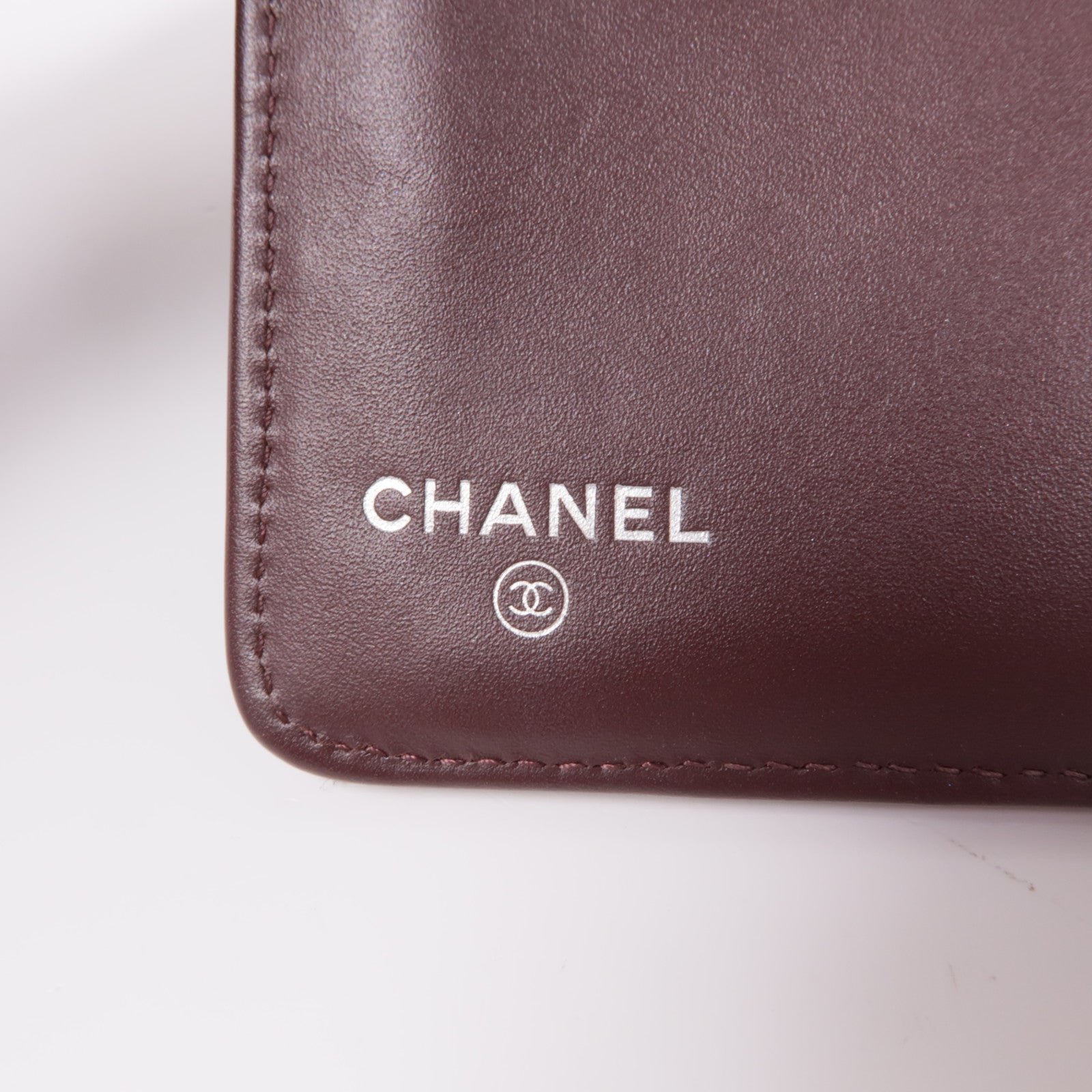 CHANEL 牛皮皮革Long Wallet銀扣長錢包