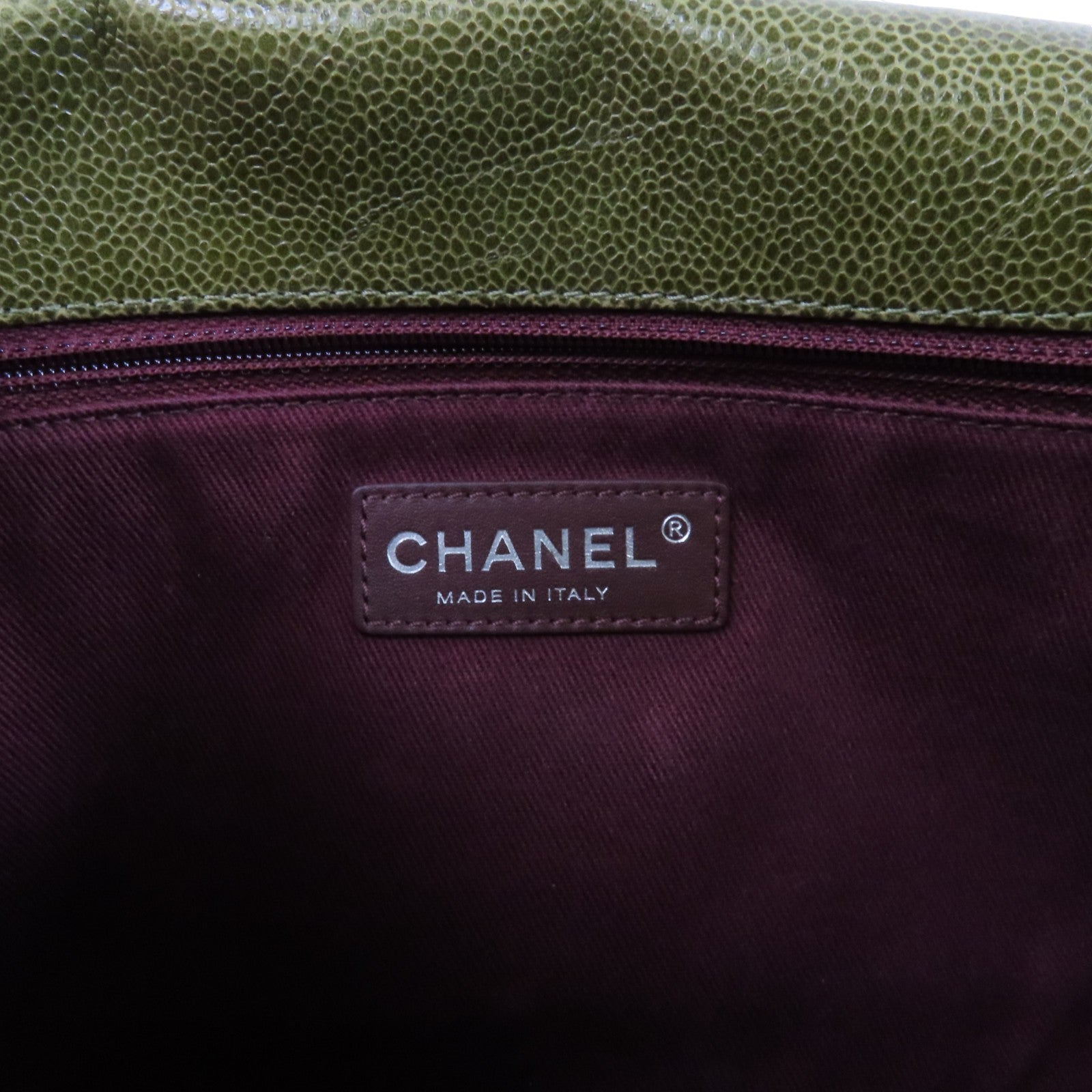 CHANEL 牛皮皮革Shoulder Bag銀扣鏈帶肩背袋