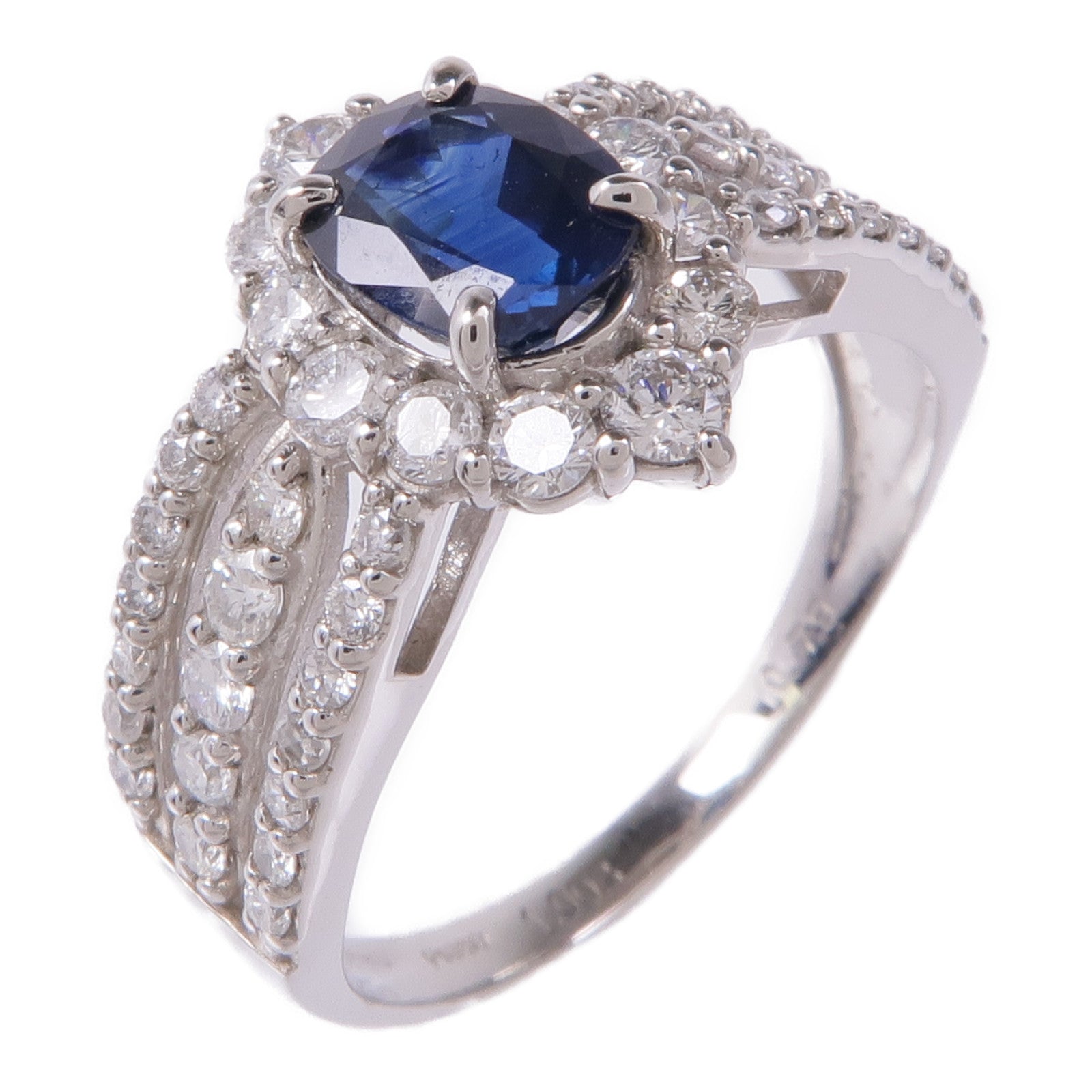 JEWELRY Sapphire Diamond Ring PT950 Platinum US#6.25