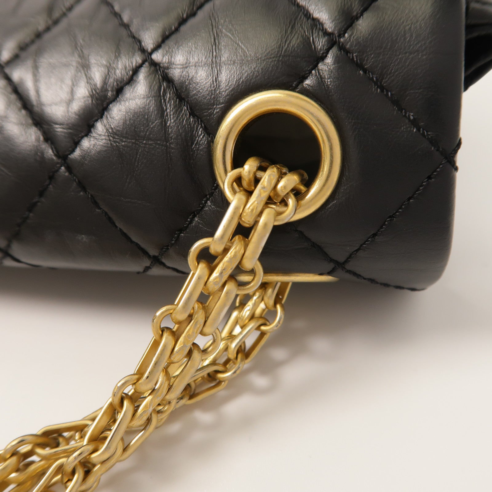CHANEL 【激減優惠】牛皮皮革2.55 Mini金扣鏈帶肩背袋