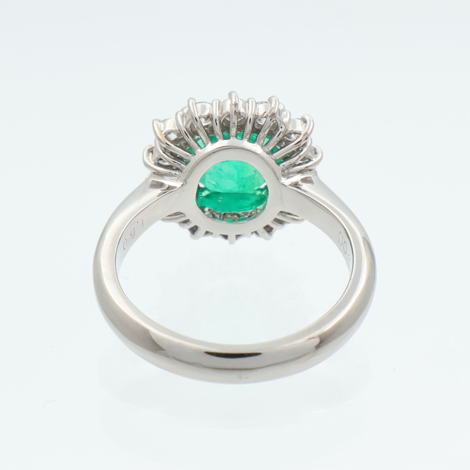JEWELRY PT900鉑金/綠寶石Emerald鑽石戒指