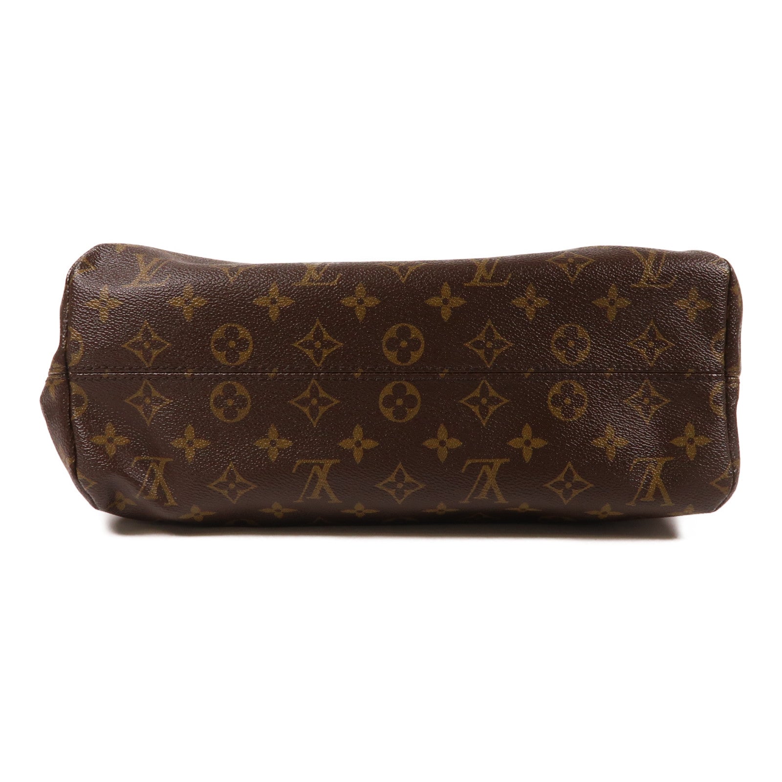 LOUIS VUITTON Monogram Raspail PM金扣手挽袋棕色