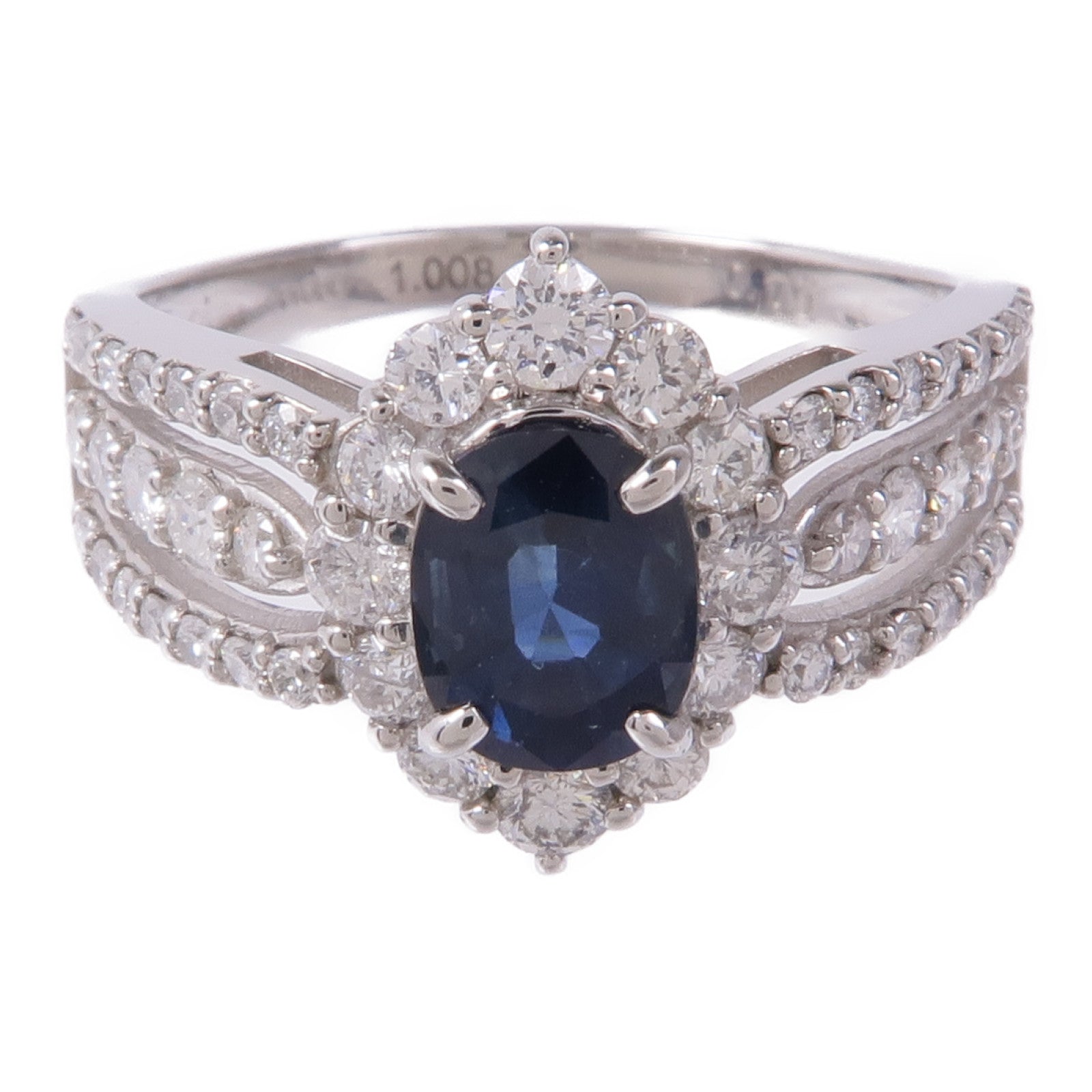 JEWELRY Sapphire Diamond Ring PT950 Platinum US#6.25