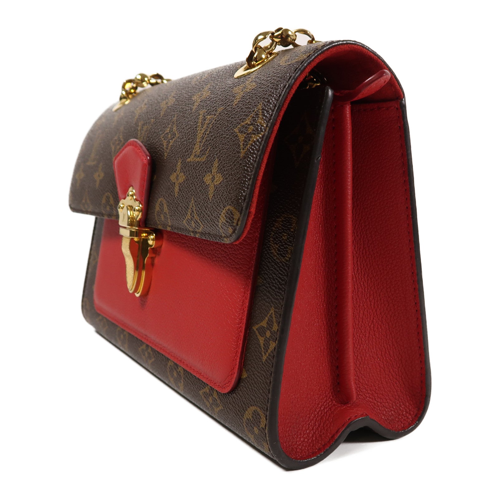 LOUIS VUITTON Monogram Victoire金扣鏈帶肩背袋
