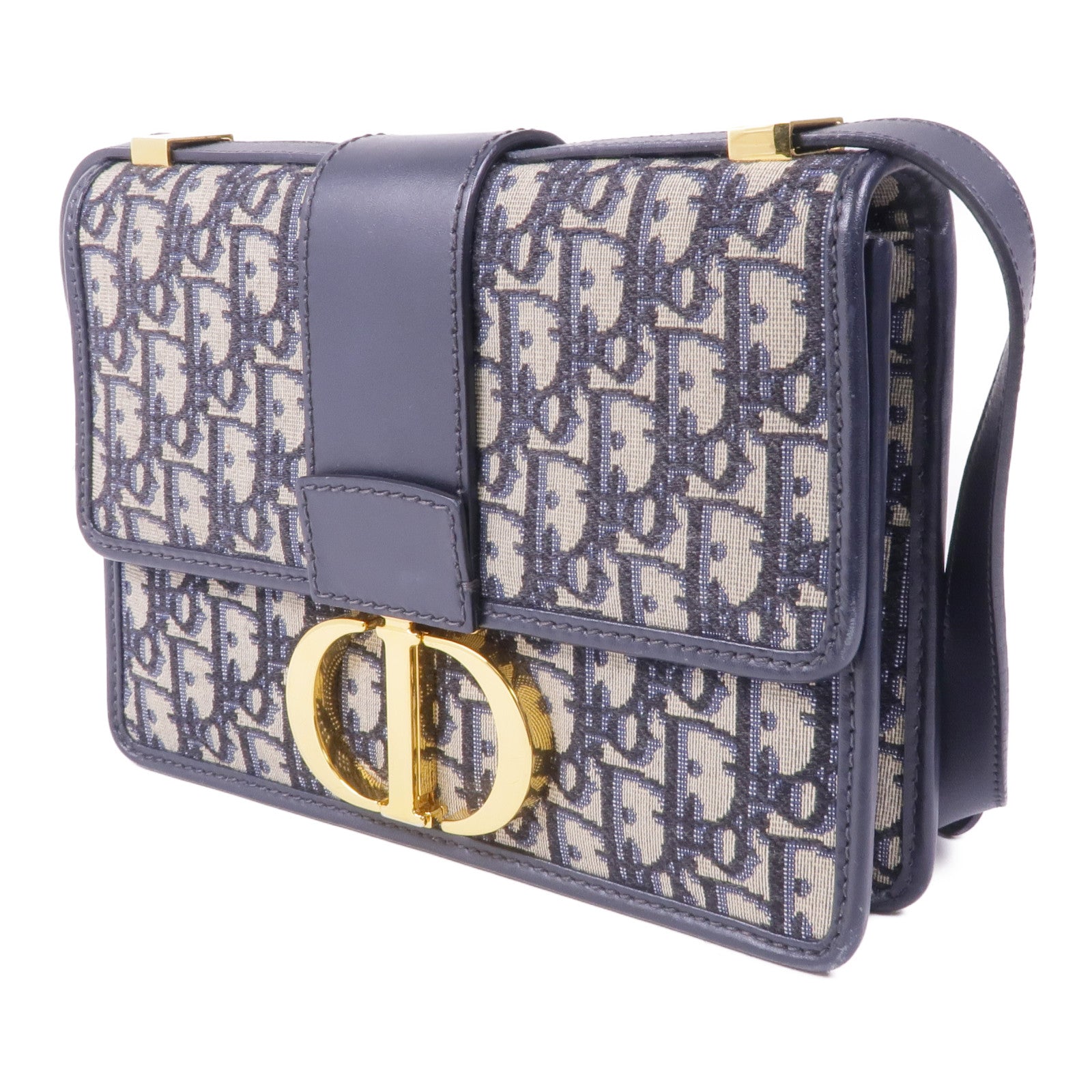 Dior 帆布Montaigne金扣肩背袋