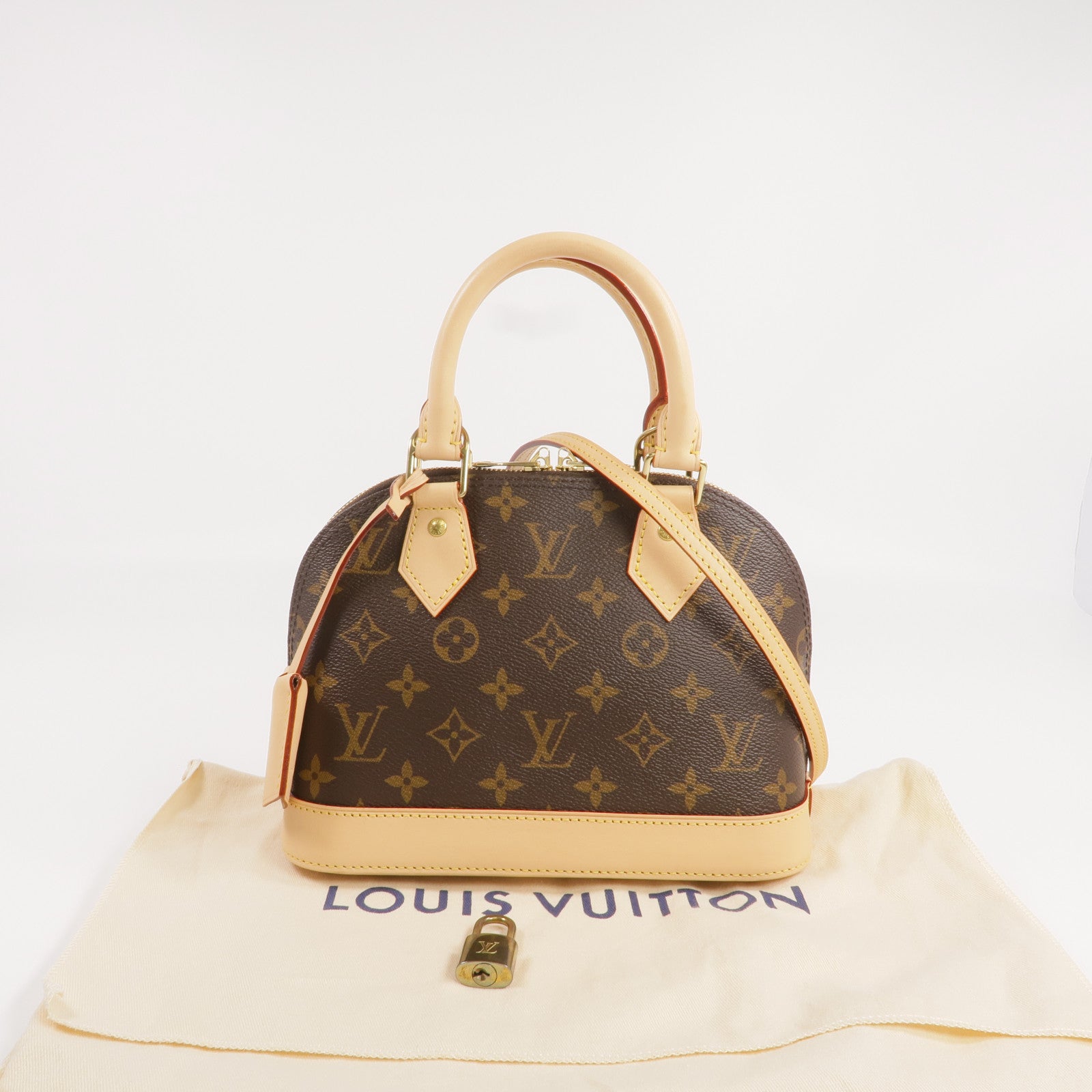 LOUIS VUITTON Monogram Alma BB金扣手挽肩背兩用袋