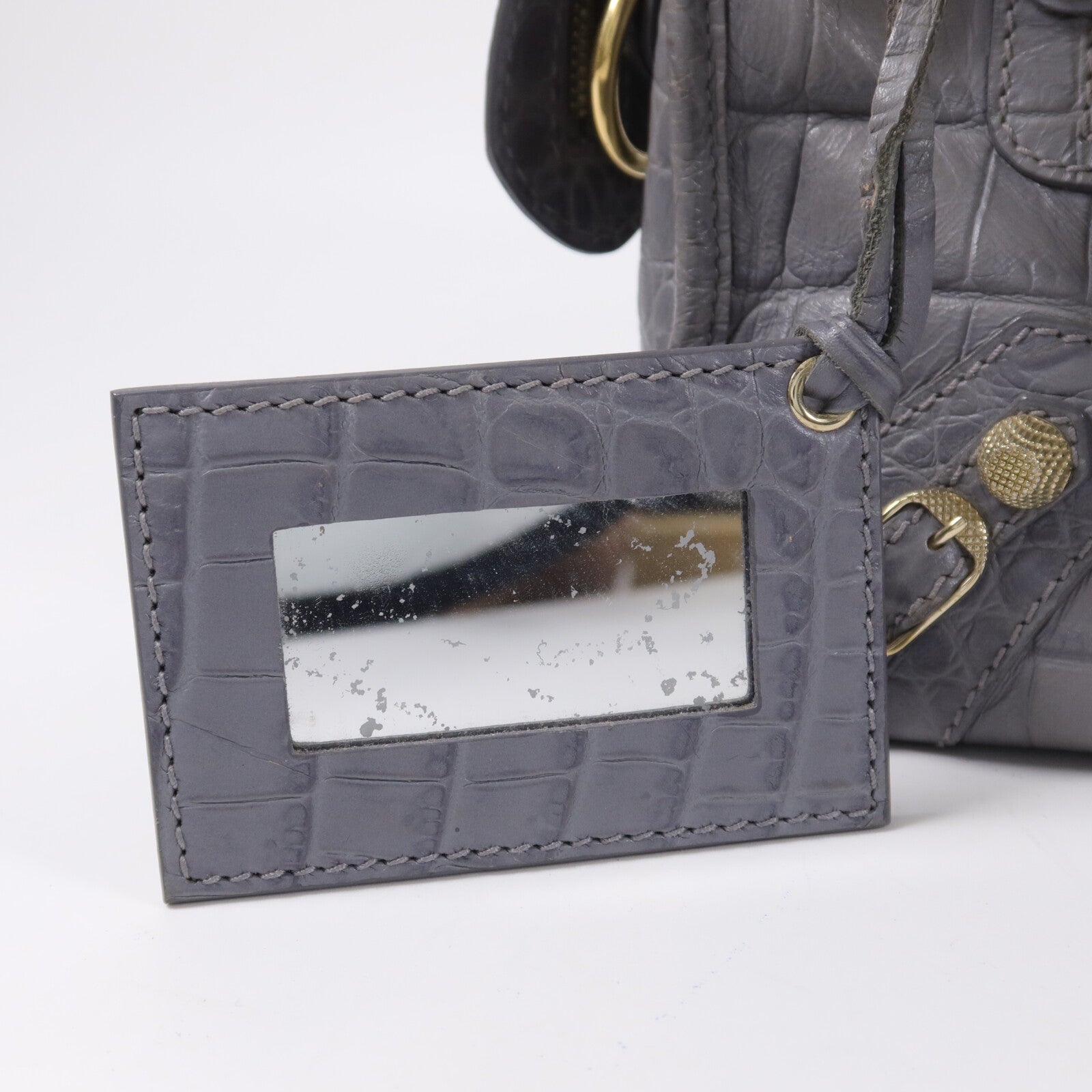 BALENCIAGA 牛皮皮革Giant Mini City肩背袋