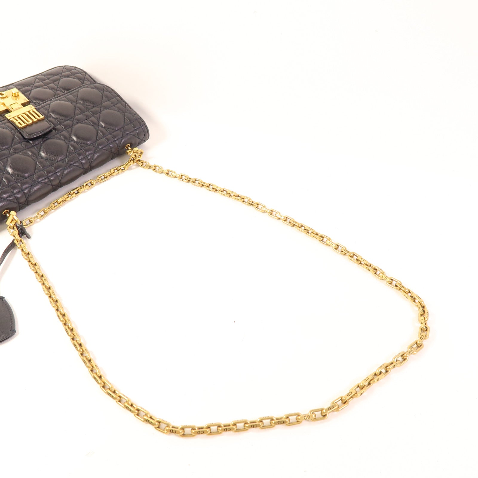 Dior 牛皮皮革Dior Addict金扣鏈帶