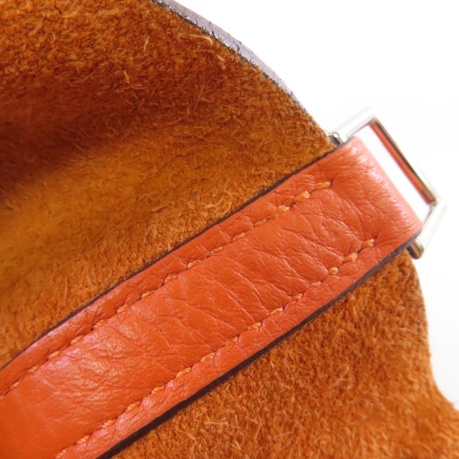 HERMES 【清倉大減價】Clemence皮革Picotin PM Tote Bag銀扣手挽袋橙色