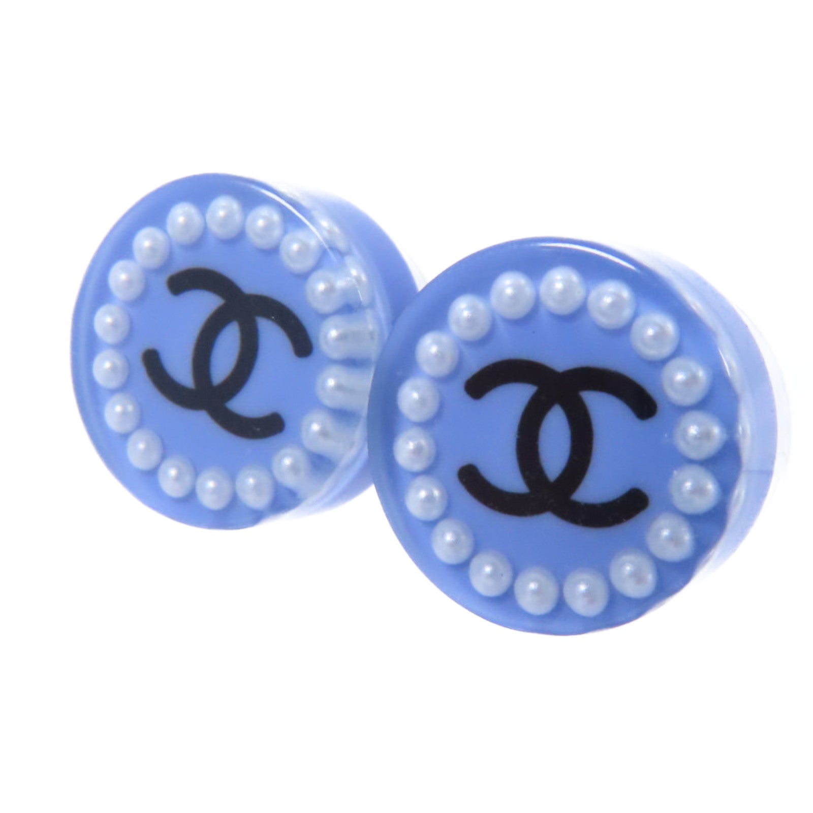 CHANEL PVC Earrings耳環藍色