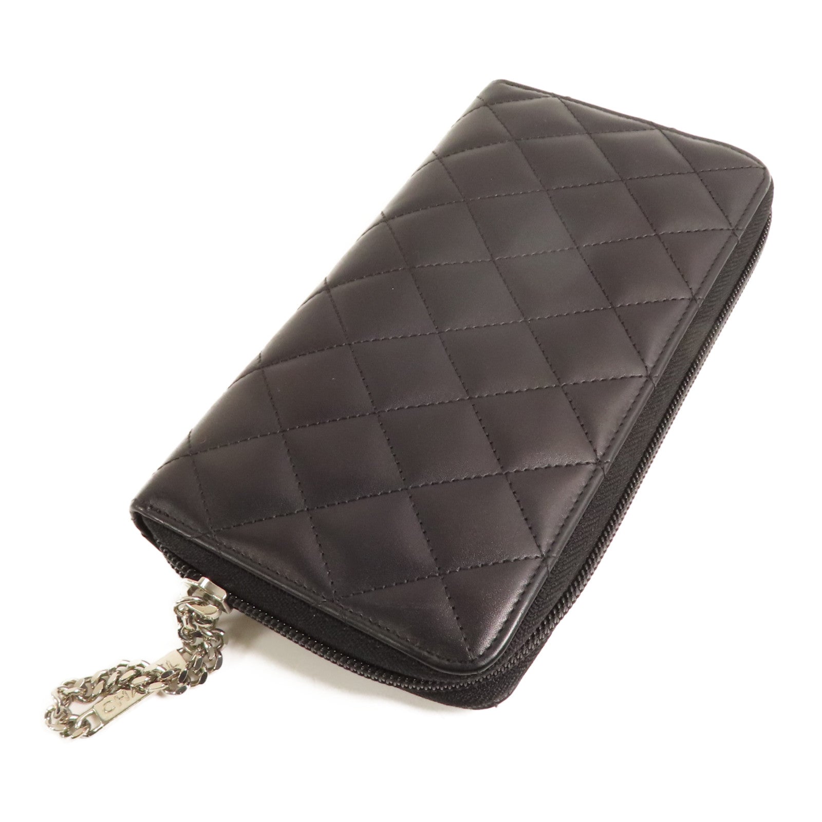 CHANEL 牛皮皮革Cambon Wallet銀扣長錢包